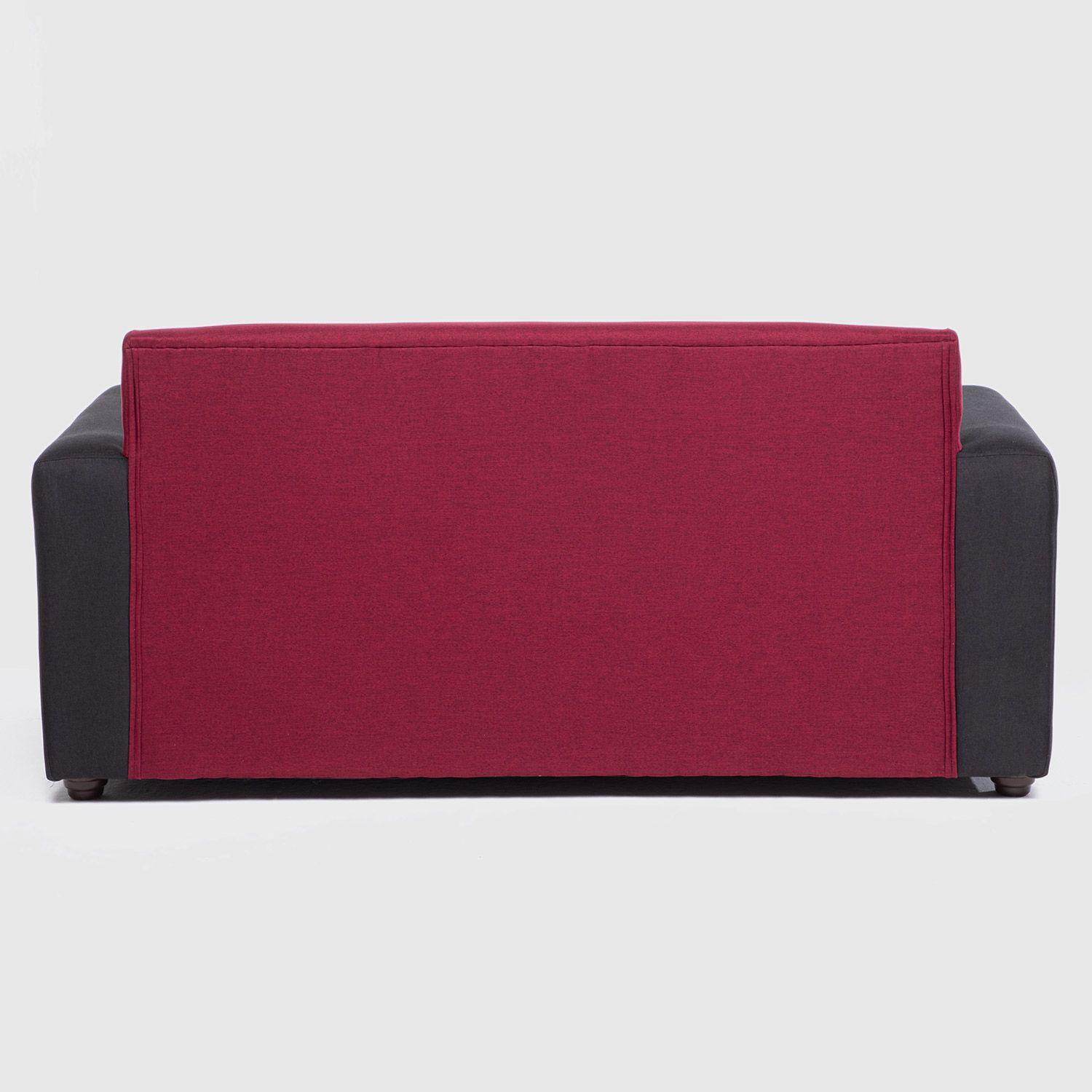 SOFA PARIS 2 POUF NEGRO ROJO-4