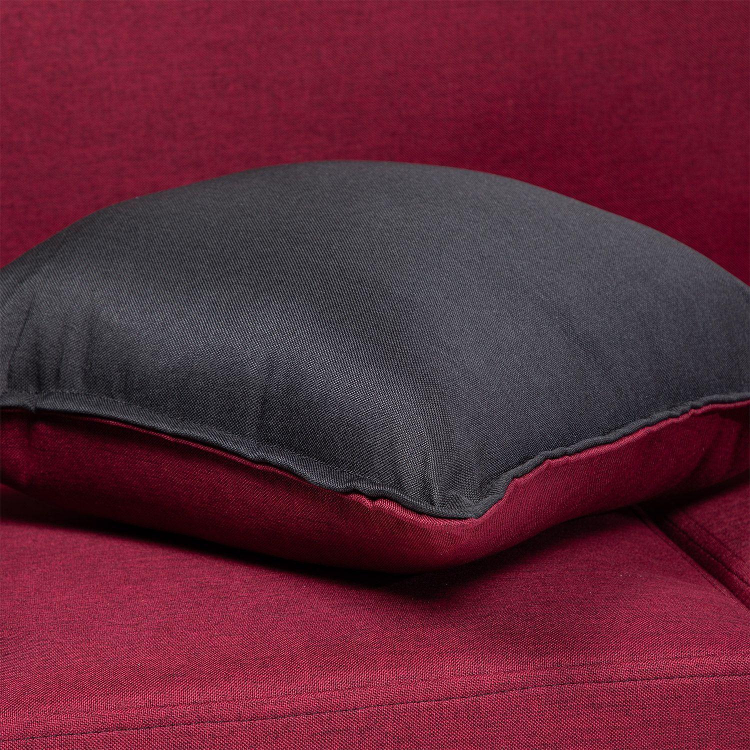 SOFA PARIS 2 POUF NEGRO ROJO-7
