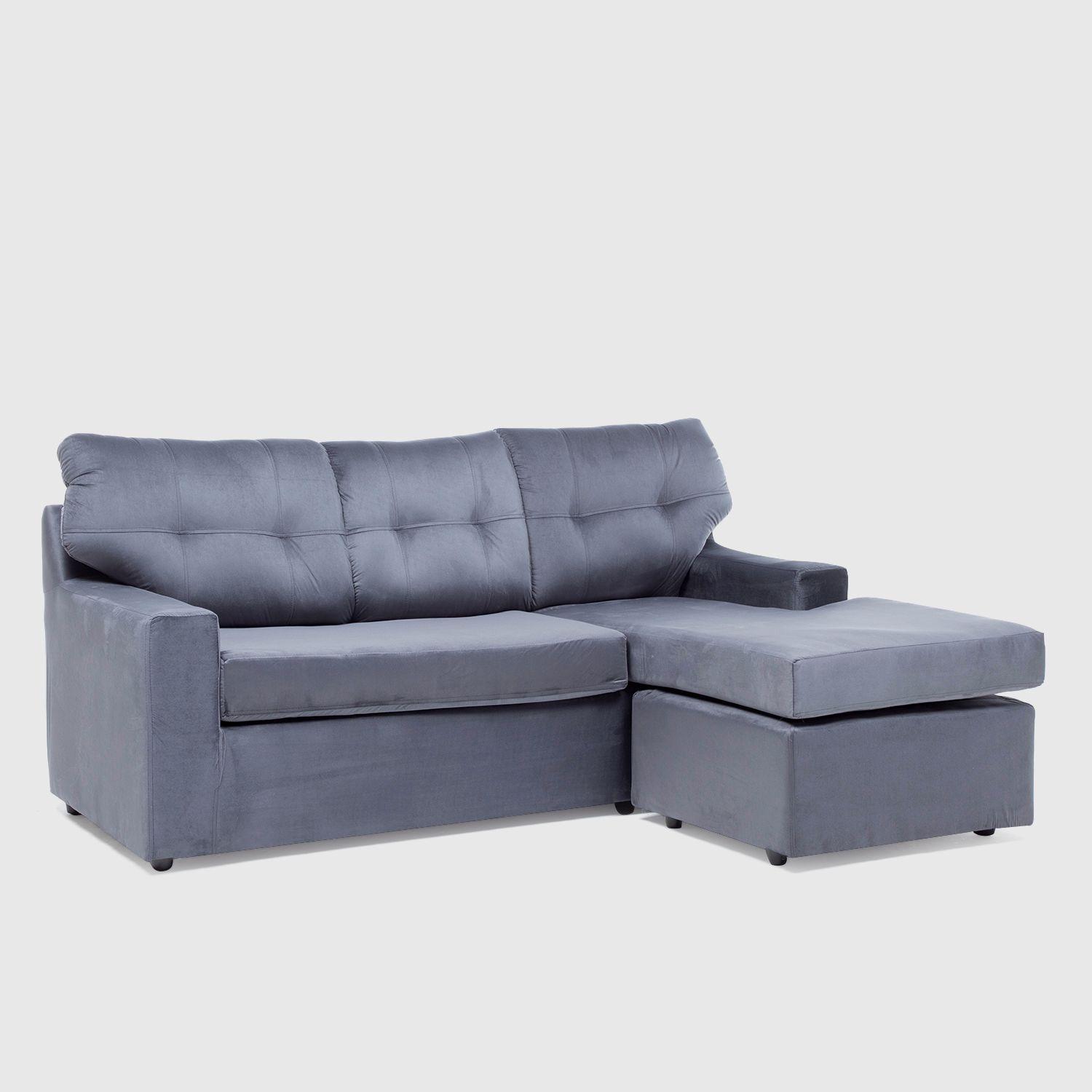 SECCIONAL ITALIA REVERSIBLE FELPA GRIS-2