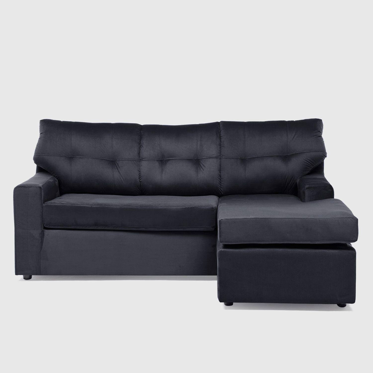 SECCIONAL ITALIA REVERSIBLE FELPA NEGRO-2