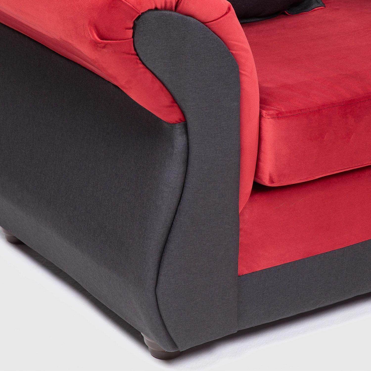 SOFA SECCIONAL NEW IRLANDA BI ROJO NEGRO-5