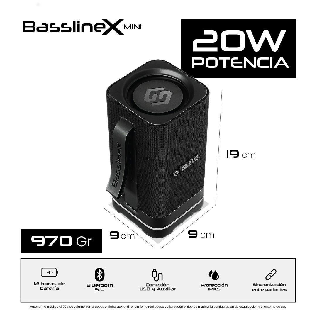 Parlante Bluetooth Sleve BasslineX Mini-4