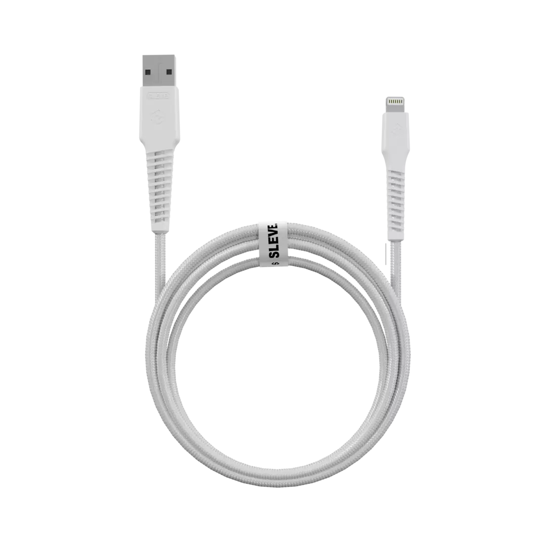 Cable Cargador Sleve Line X Usb A Lightning White-2