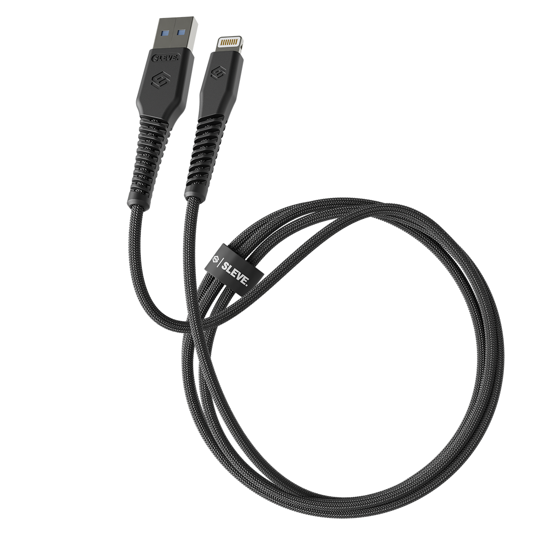 Cable Cargador Sleve Line X Usb A Lightning Black-0