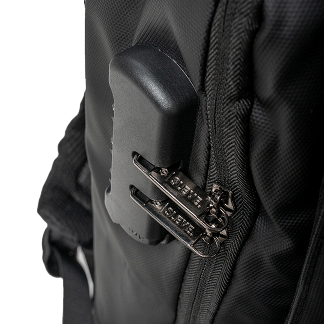 Mochila Viaje Antirrobo Expansible 30l Sleve X Pack Black-3