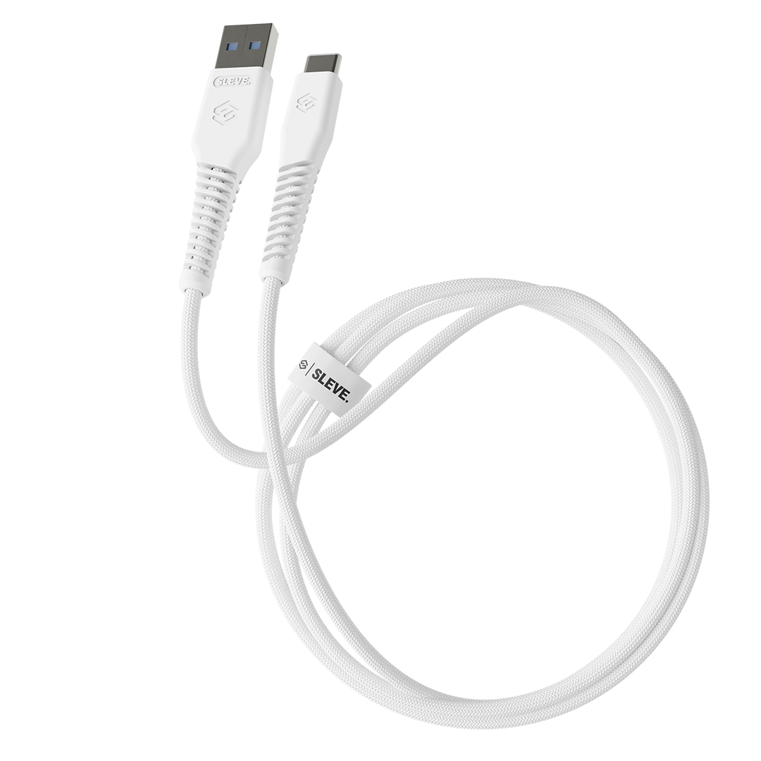 Cable Cargador Sleve Line X Usb A Tipo C White-0