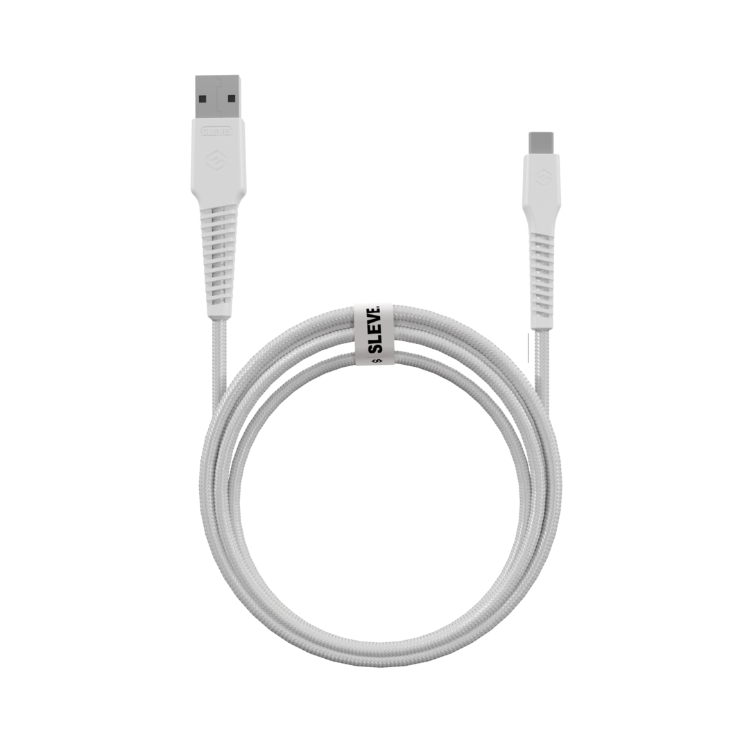 Cable Cargador Sleve Line X Usb A Tipo C White-2