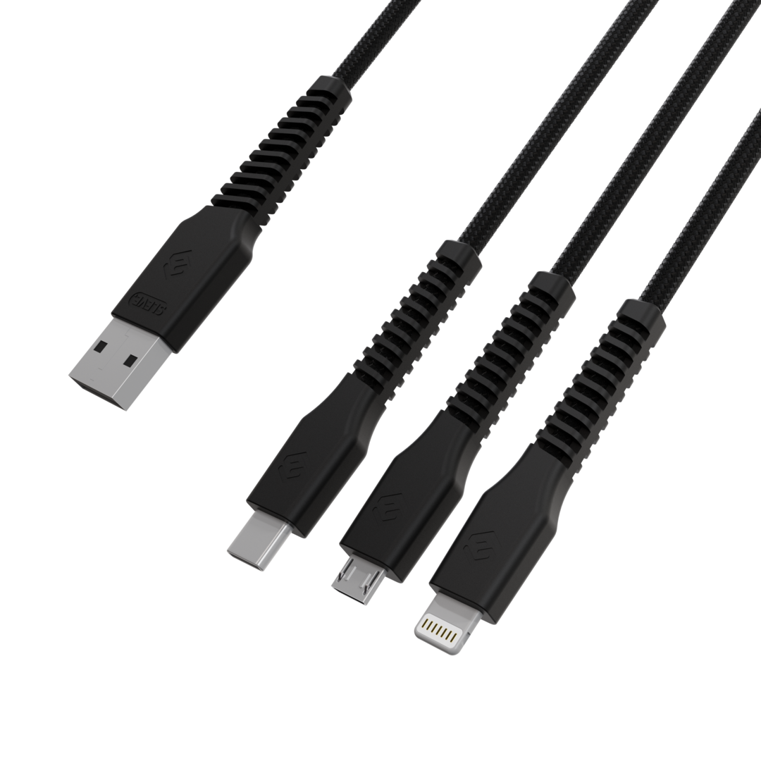 Cable Cargador Sleve Line X Usb A Triple Usb Black-4