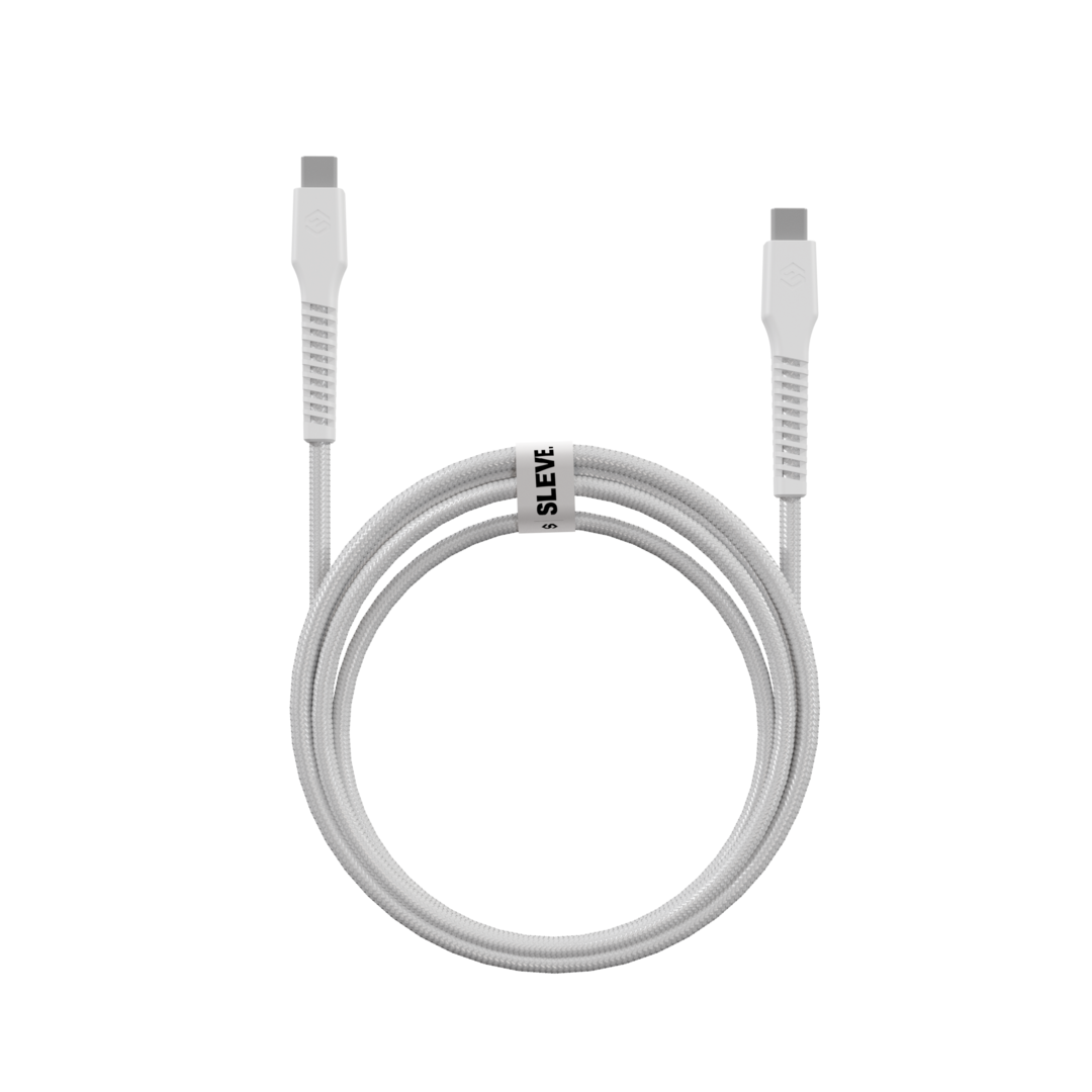 Cable Cargador Sleve Line X Usb Tipo C A Tipo C White-2