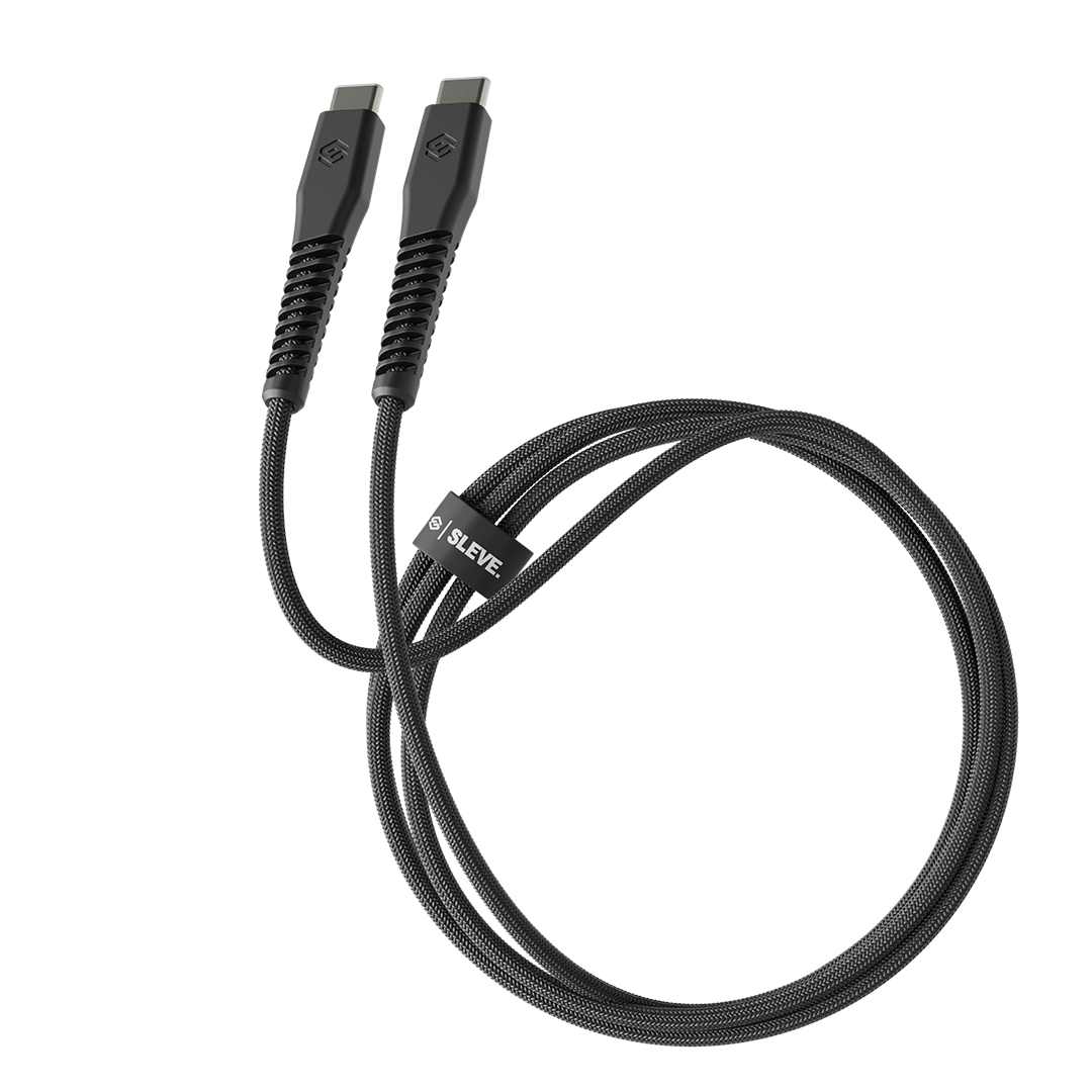 Cable Cargador Sleve Line X Usb Tipo C A Tipo C Black-0