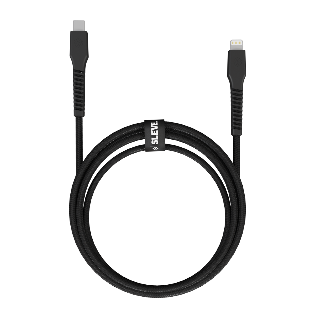Cable Cargador Sleve Line X Usb Tipo C A Lightning Black-2