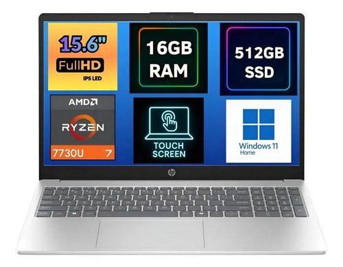 Notebook Hp 15-fc0047wm 15,6' Fhd Touch 512gb / 16gb Ram R7-7730u W11 Plateado-2
