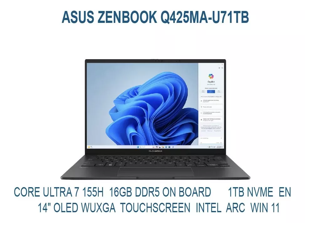 Notebook Asus Zenbook 14 Tactil Oled Ultra 7 16core 1tb 16gb-2