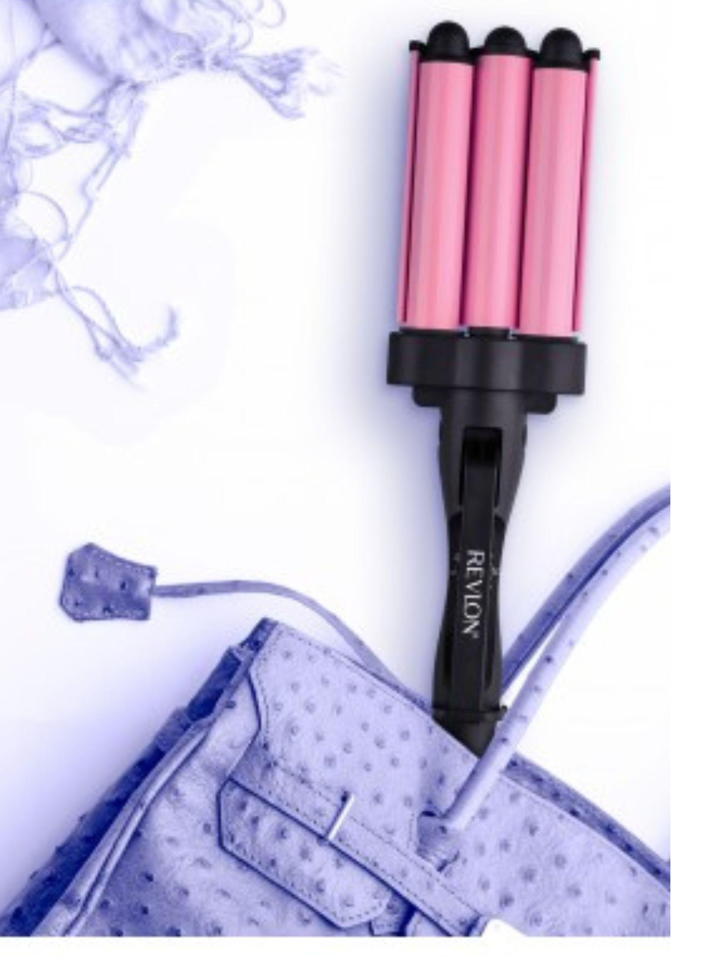 Rizador Ondulador de Pelo Triple REVLON Jumbo Profesional Rosa-2