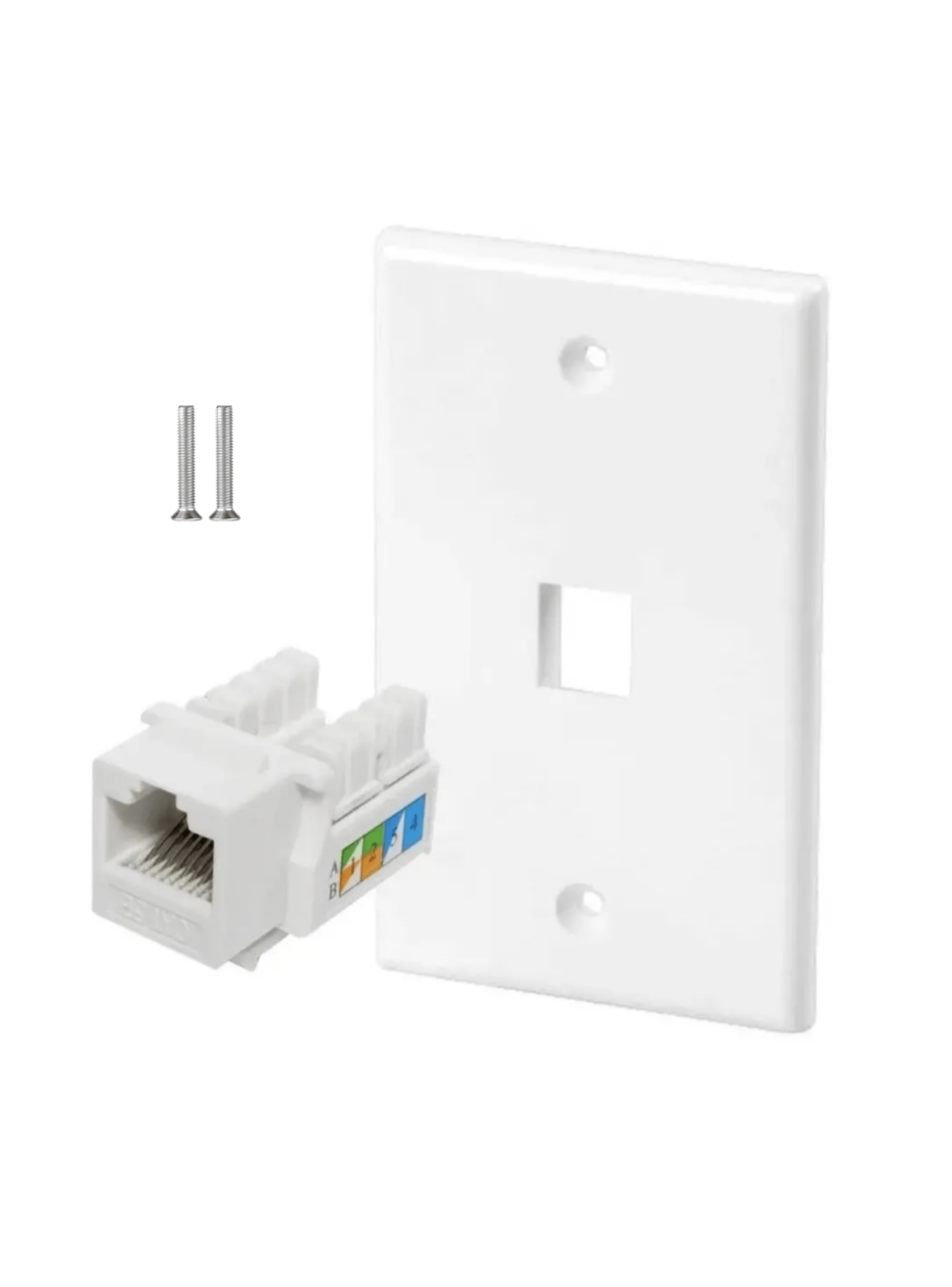 Modulo Rj45 Cat6 De Red Jack Keystone Con Tapa Muro-0