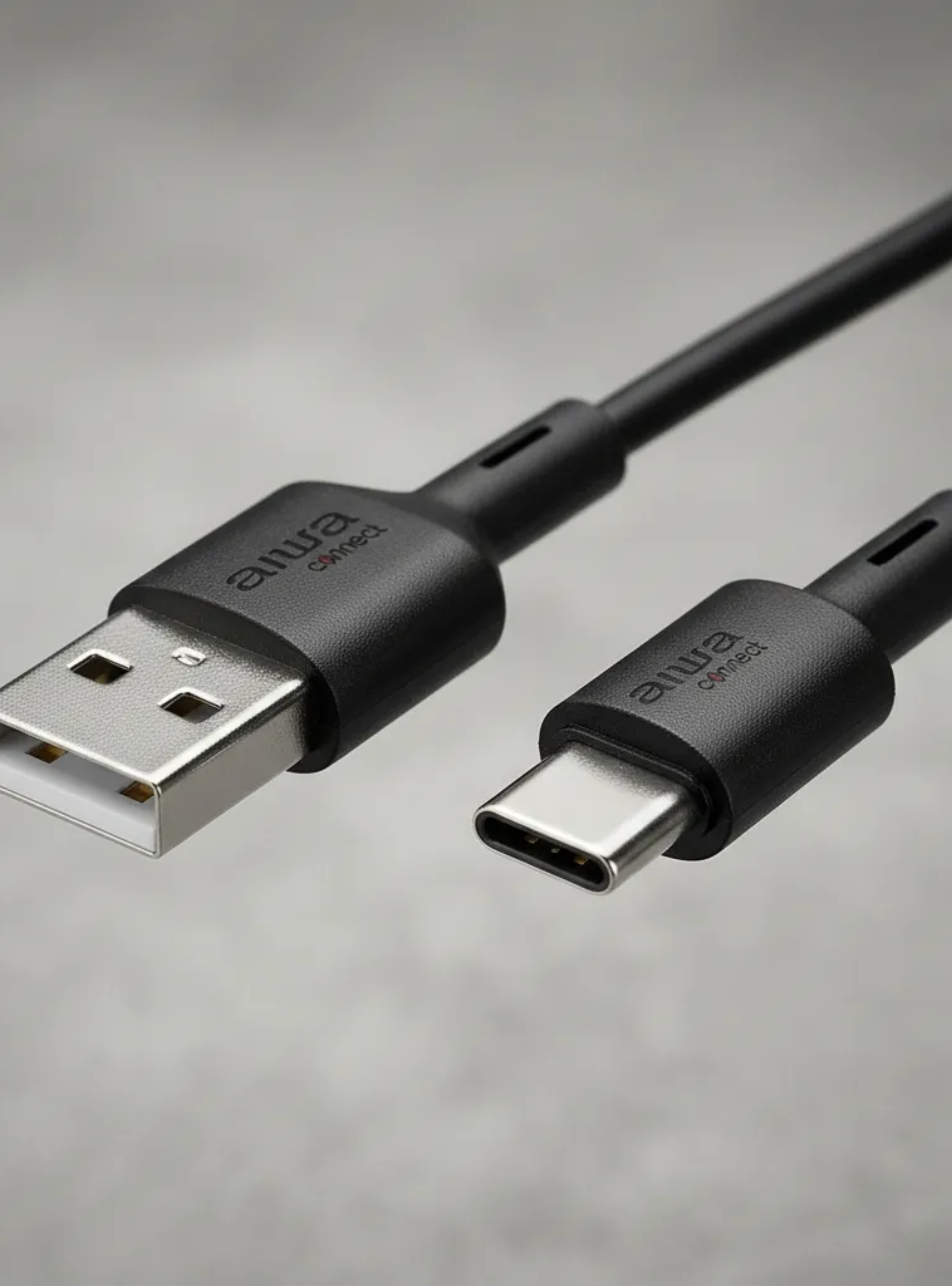 Cable USB A a Tipo C AIWA 1 mts Negro-3