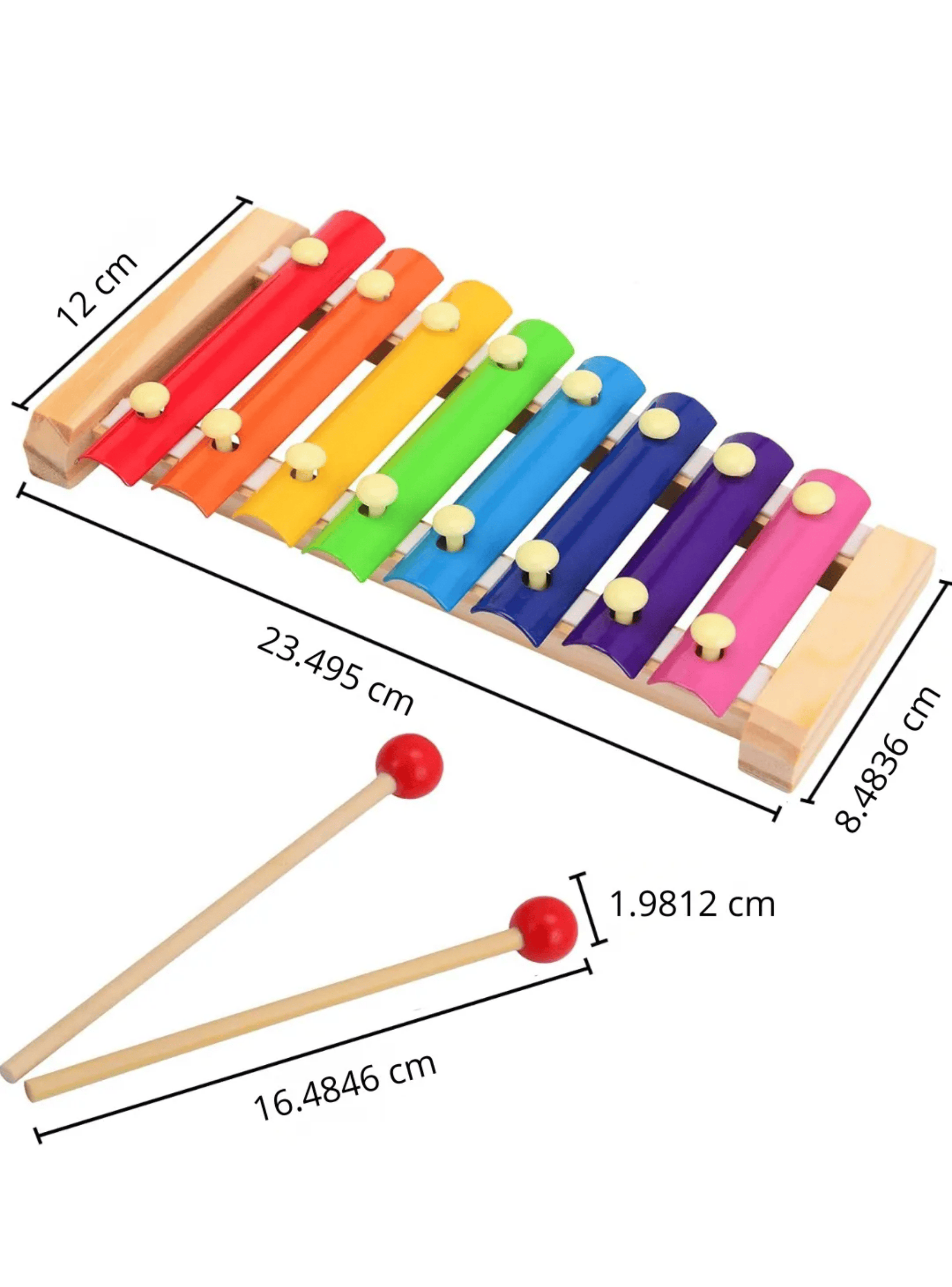Xilofono de Madera para Ni os Juguete Musical Educativo de 8 Notas-2