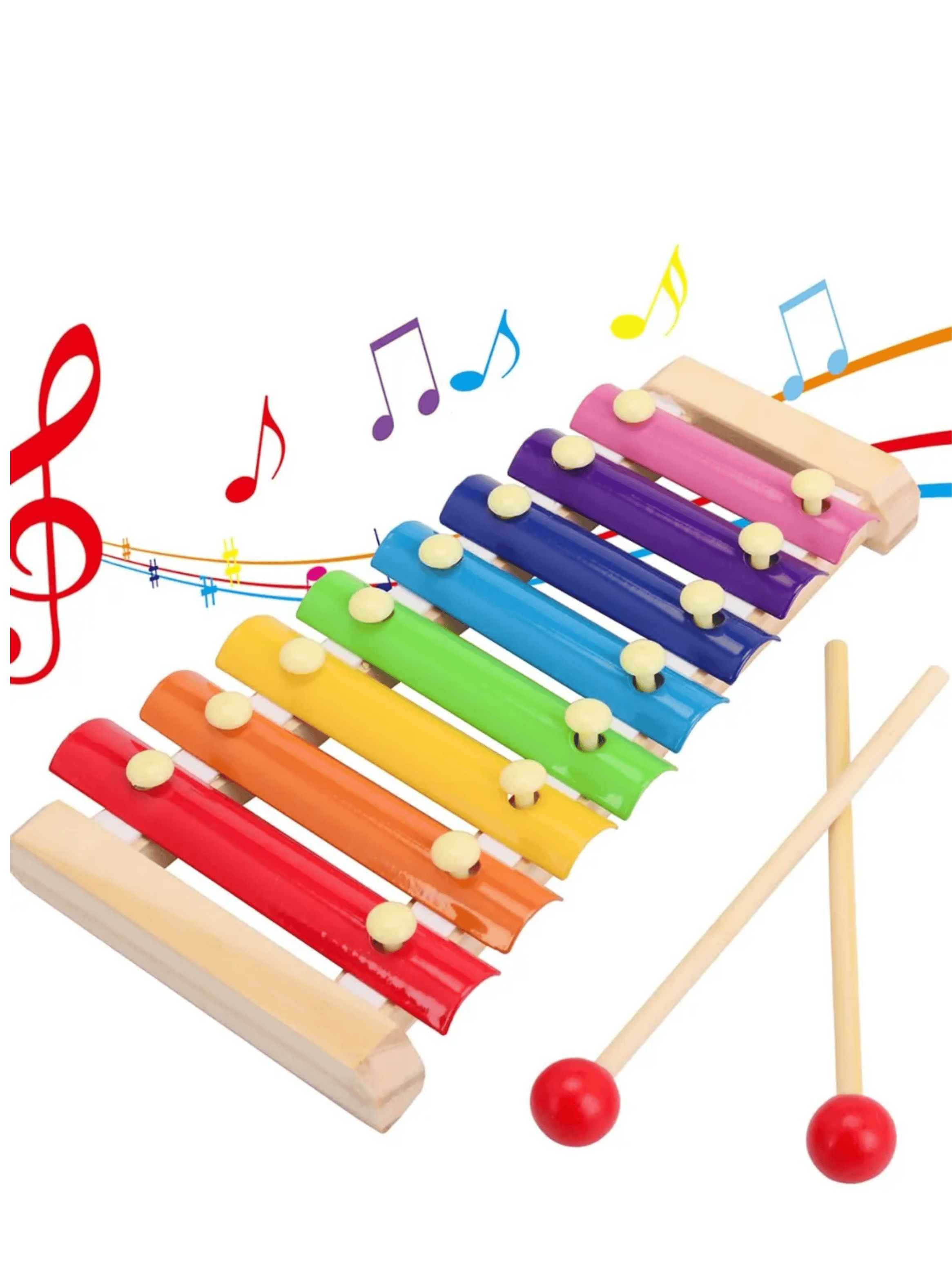 Xilofono de Madera para Ni os Juguete Musical Educativo de 8 Notas-3