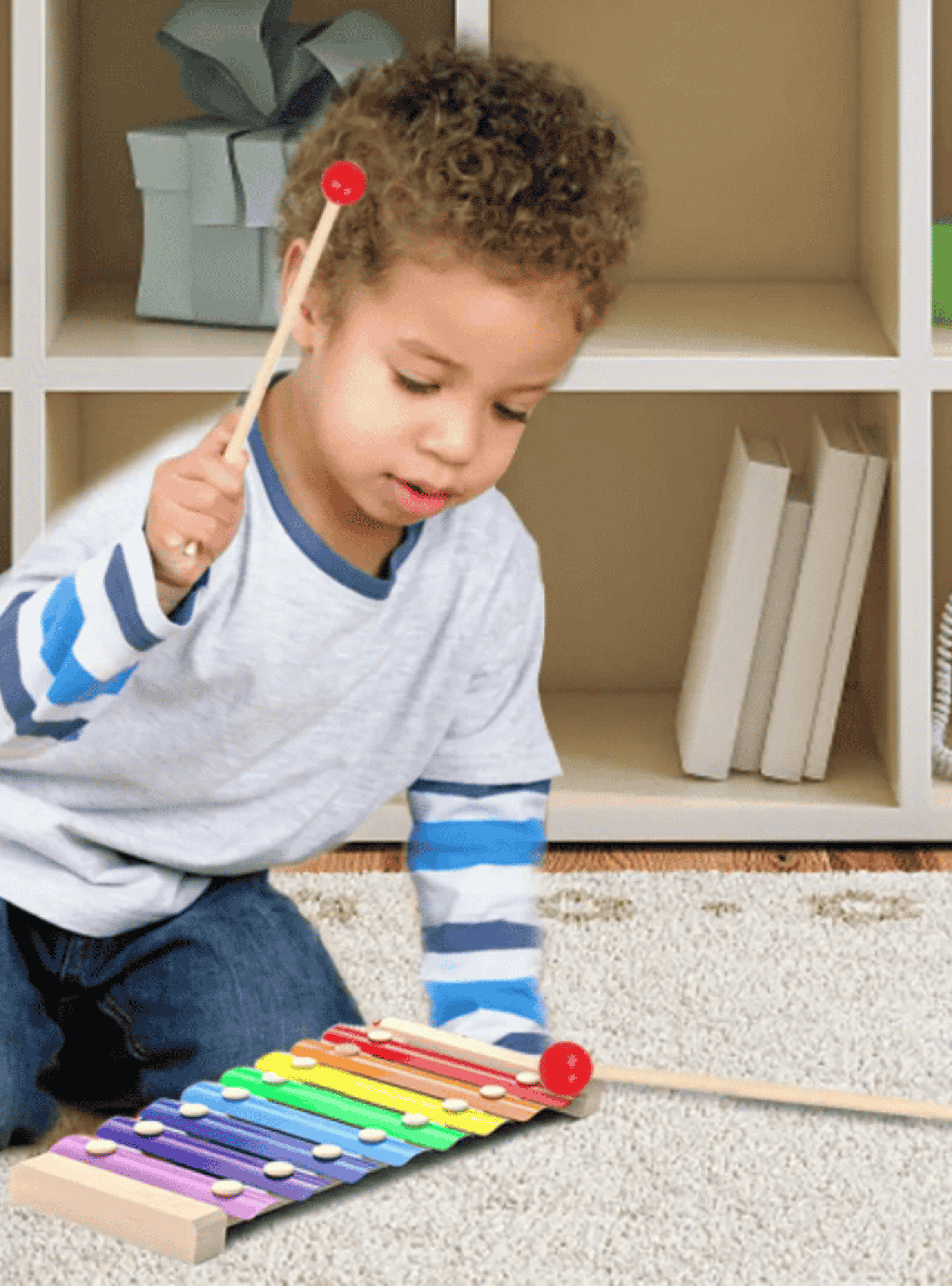 Xilofono de Madera para Ni os Juguete Musical Educativo de 8 Notas-6