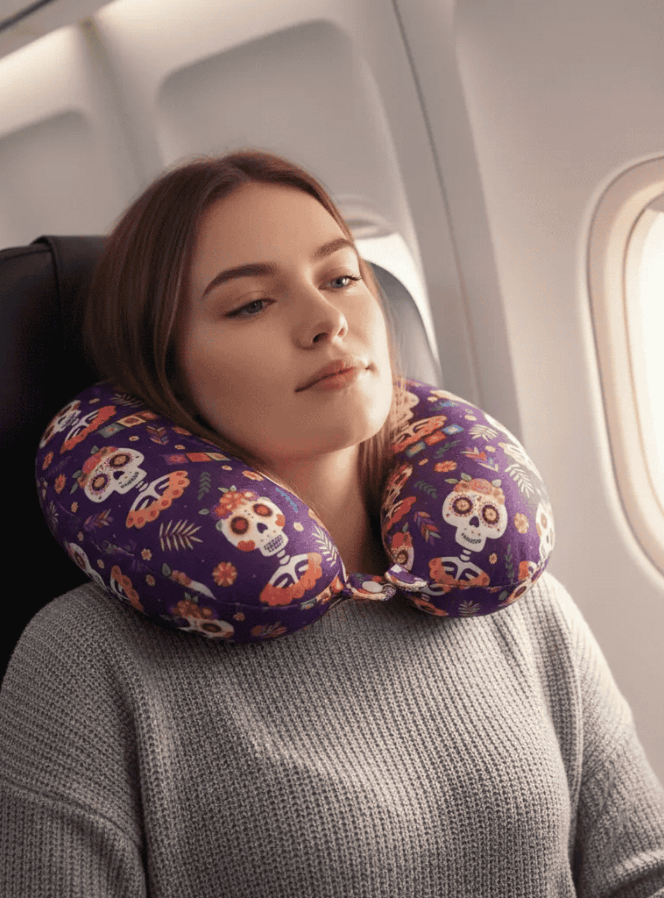 Almohada de Viaje Dise o D a de los Muertos Comodidad y Estilo nico-3