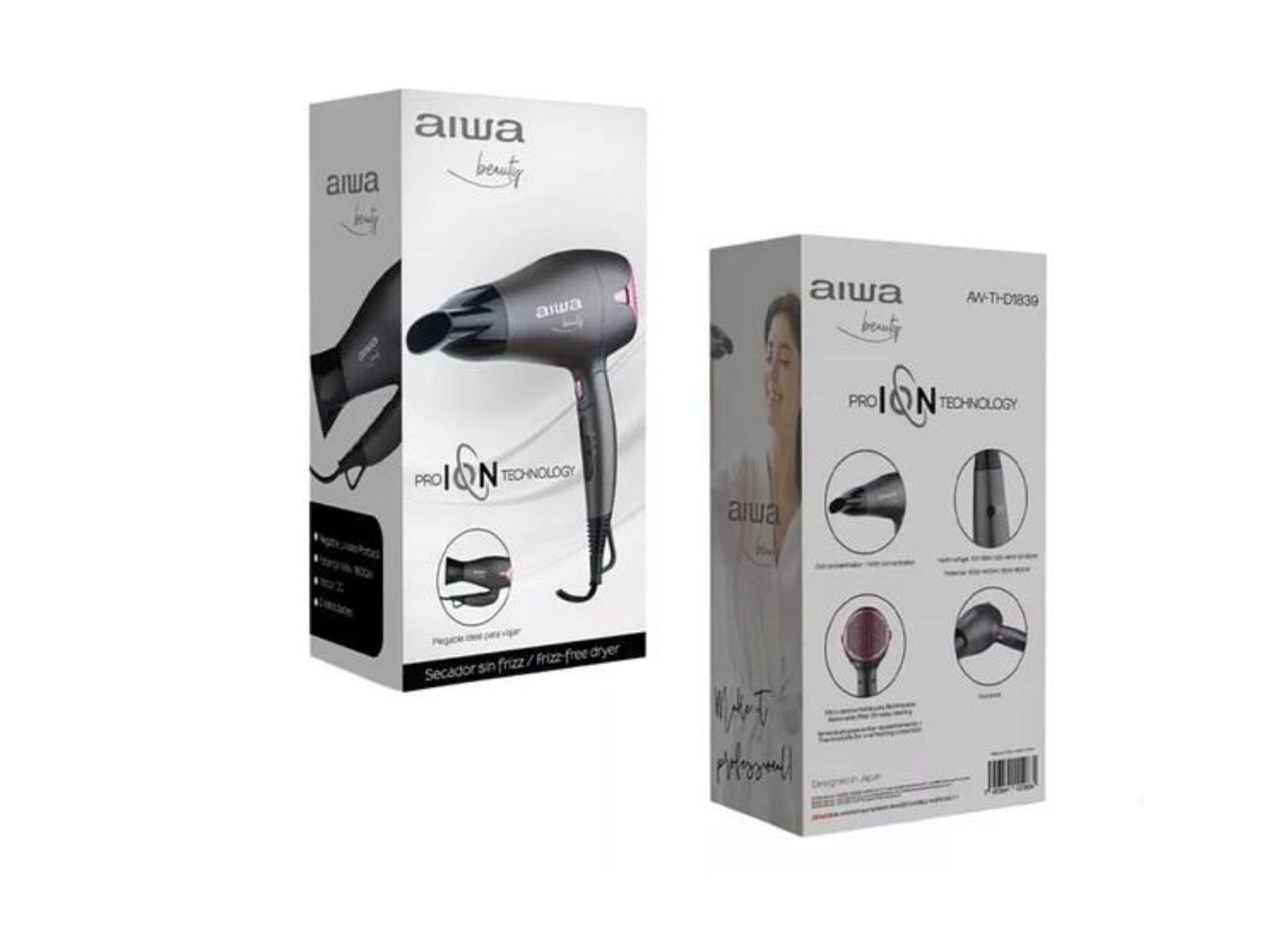 Secador De Pelo Plegable Aiwa AW-THD1839 Pro Ion 1800w-4