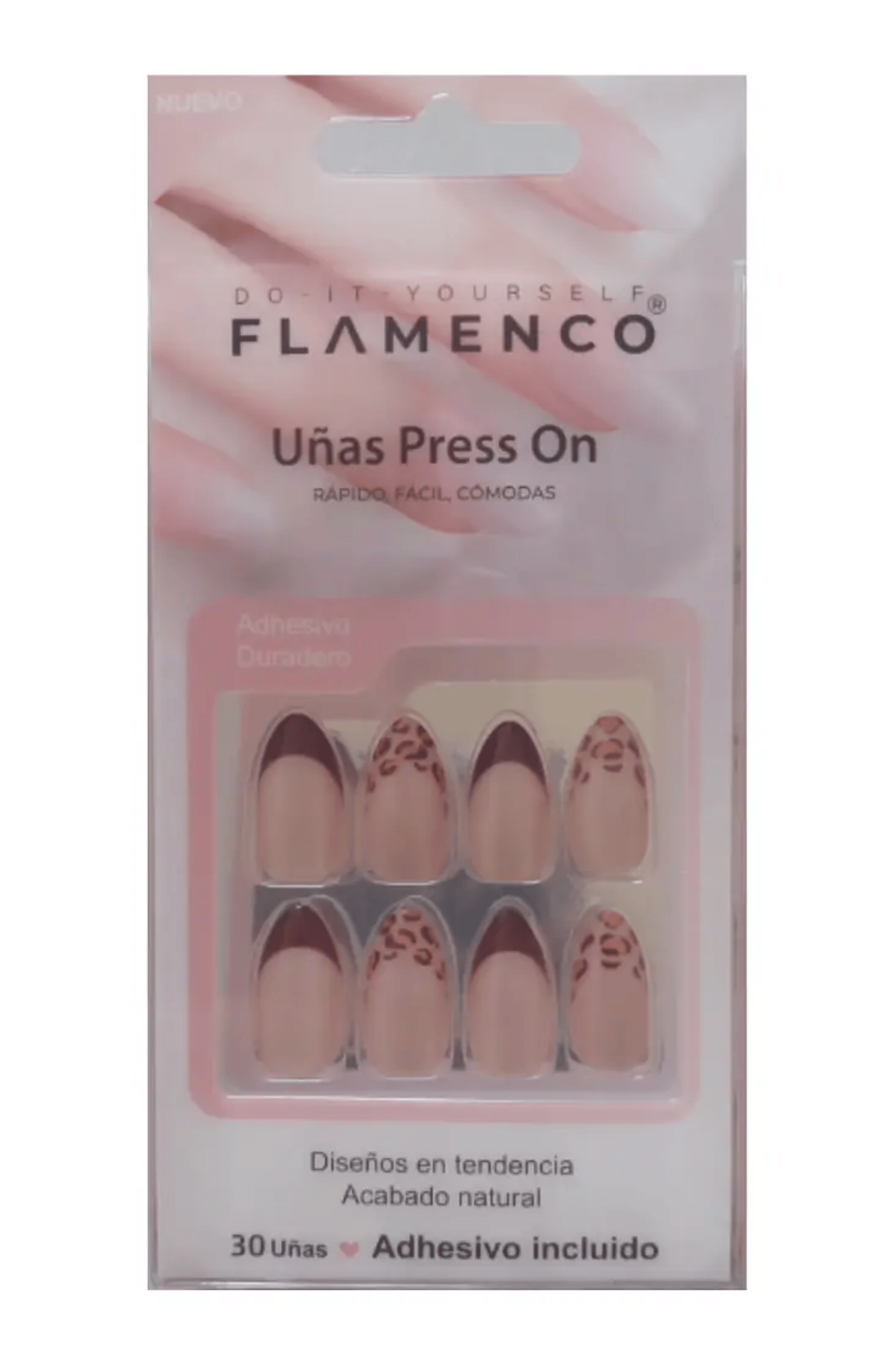 Uñas Postizas Flamenco Press On Marrón-0