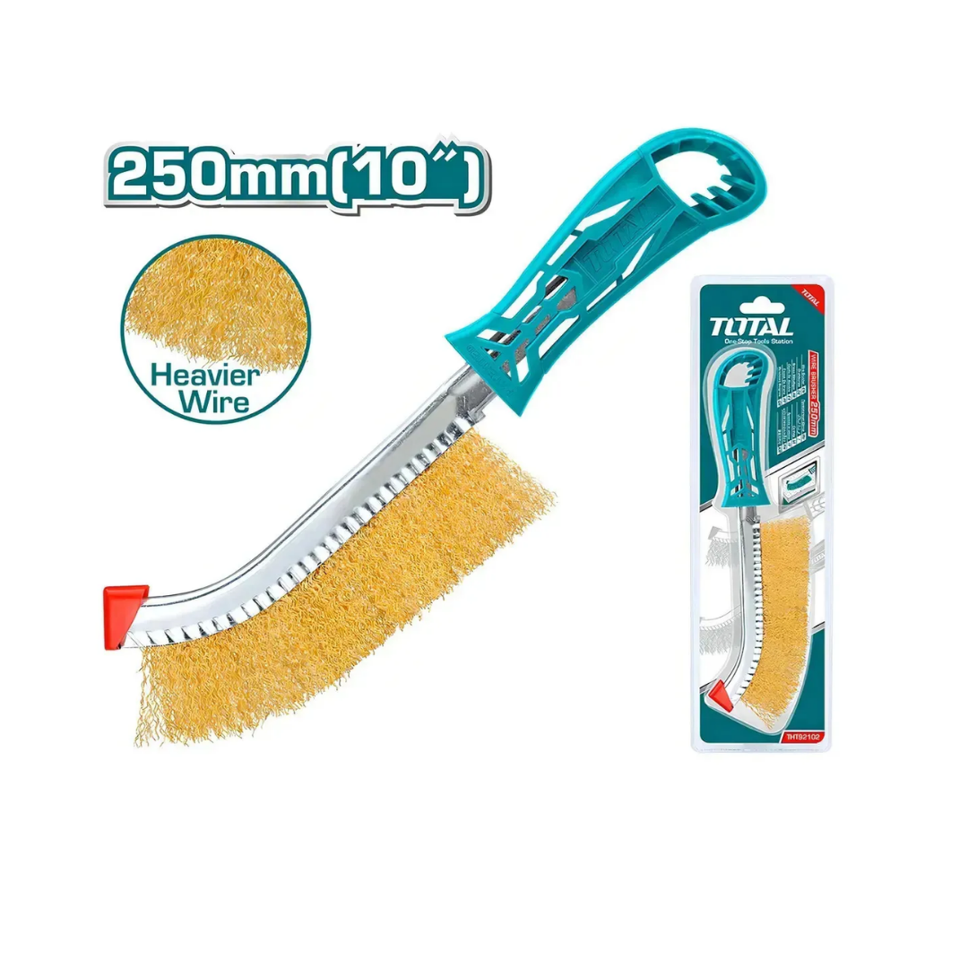 Cepillo Escobilla de Alambre Rizado 250mm Total THT92102 Limpieza -4