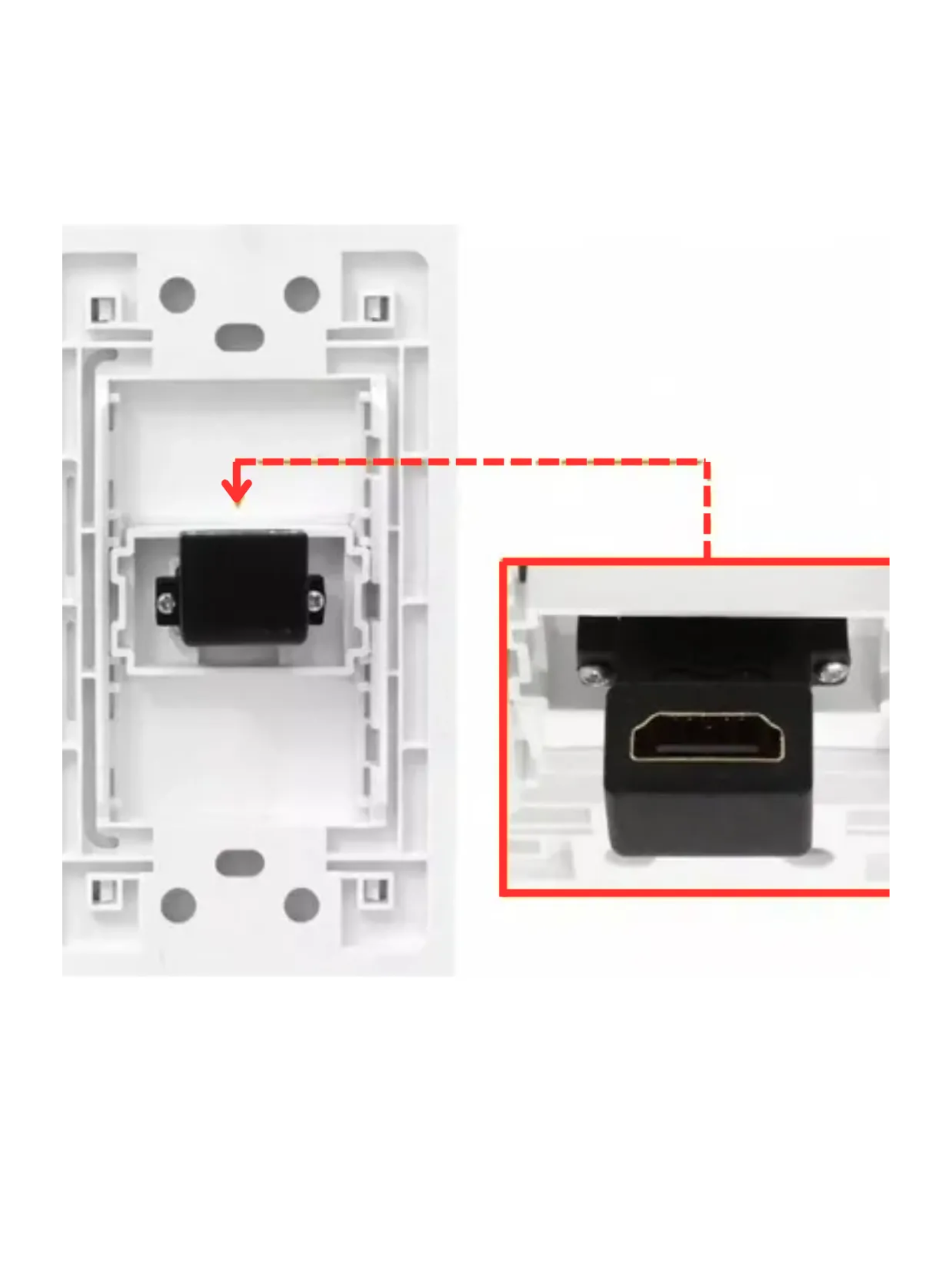 Placa De Muro Hdmi 1 Puerto Con ngulo 90-2