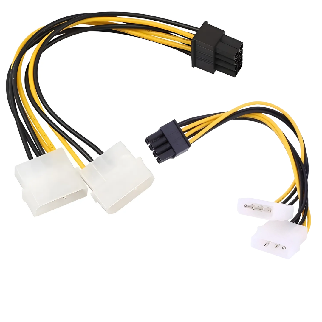 Cable Adaptador Molex 2x4 Pin a PCIe 8 Pin para GPU-2