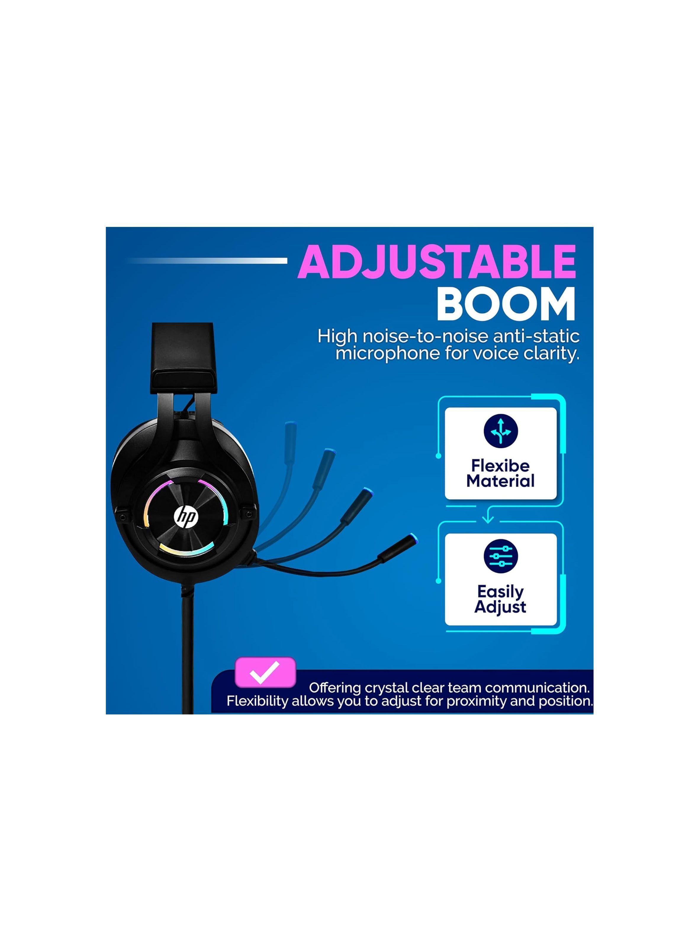 Audifonos Gamer HP H360, Microfono, PC, Celular, Consolas, RGB-6