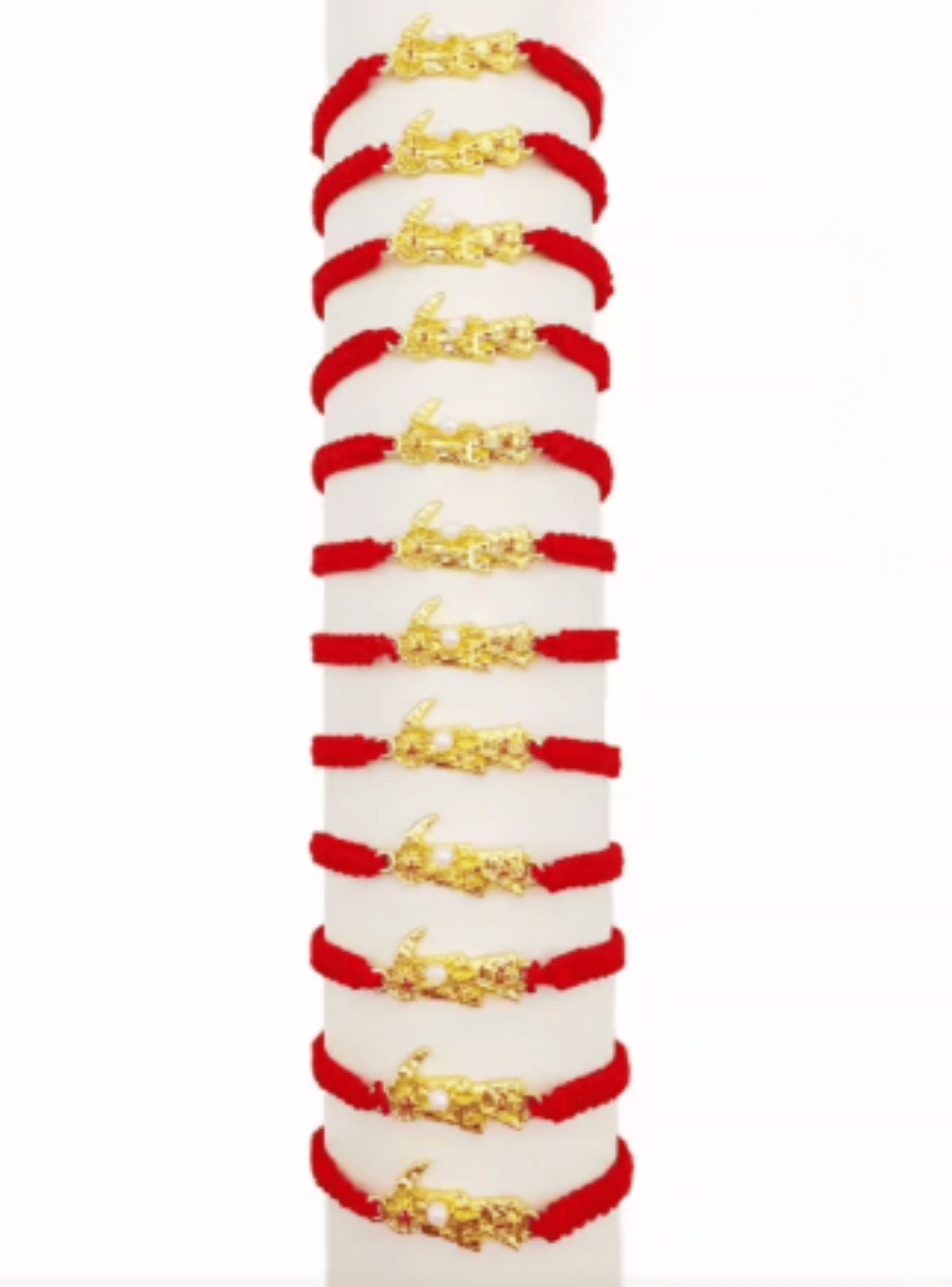 Pulsera Hilo Rojo Santa Muerte Dorada Ajustable Amuleto-4