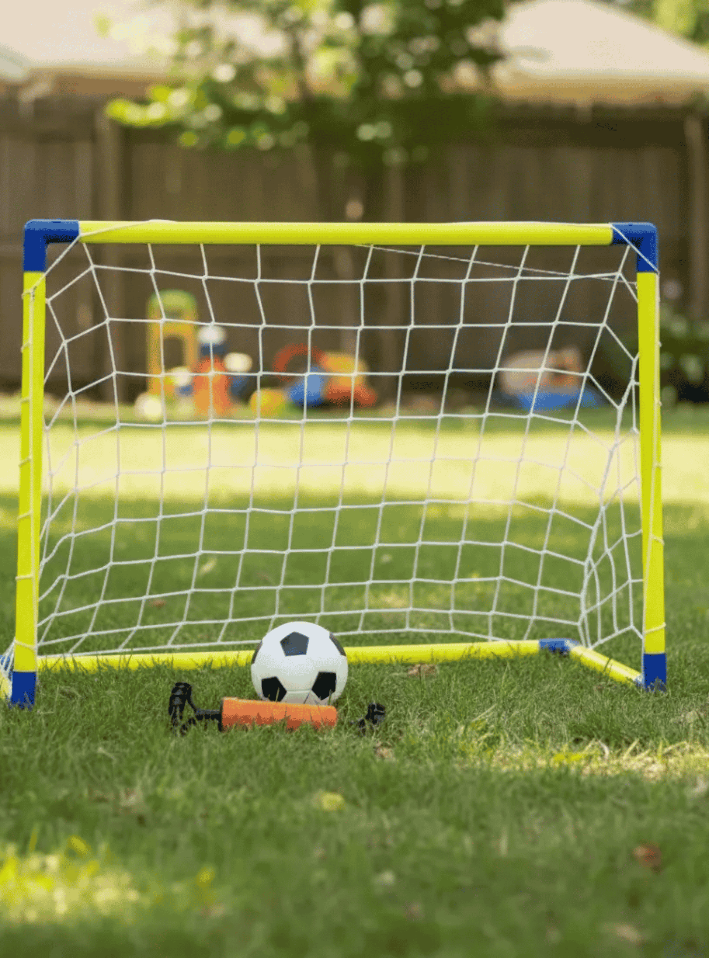 Mini Portería de Futbol Infantil con Balón y Inflador-2