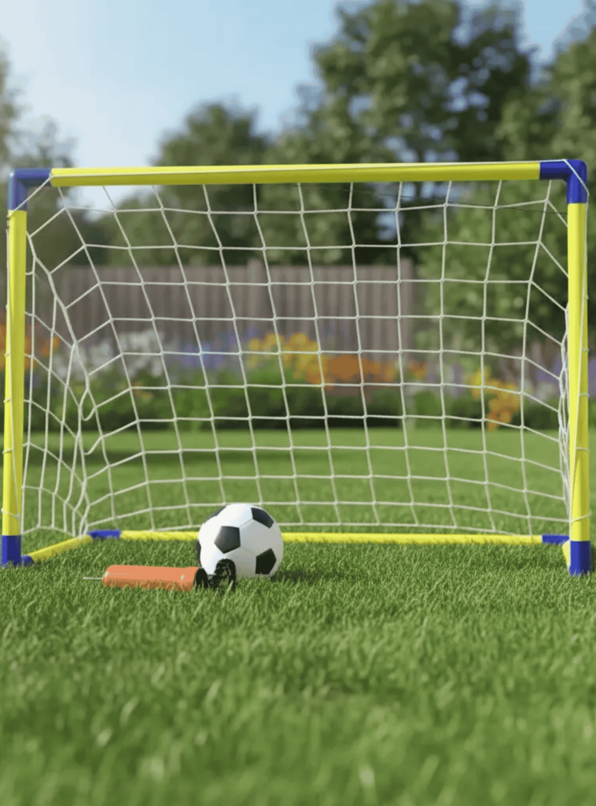 Mini Portería de Futbol Infantil con Balón y Inflador-4