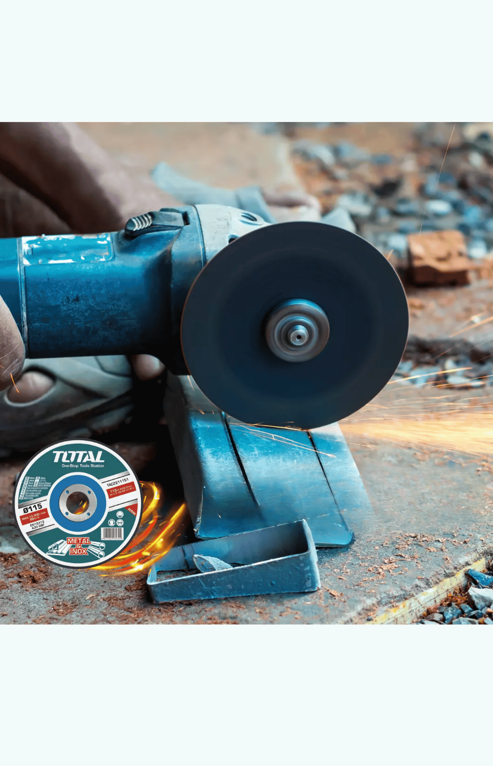Disco de Corte para Metal Total TAC2211151 115 mm Ultra Delgado-2