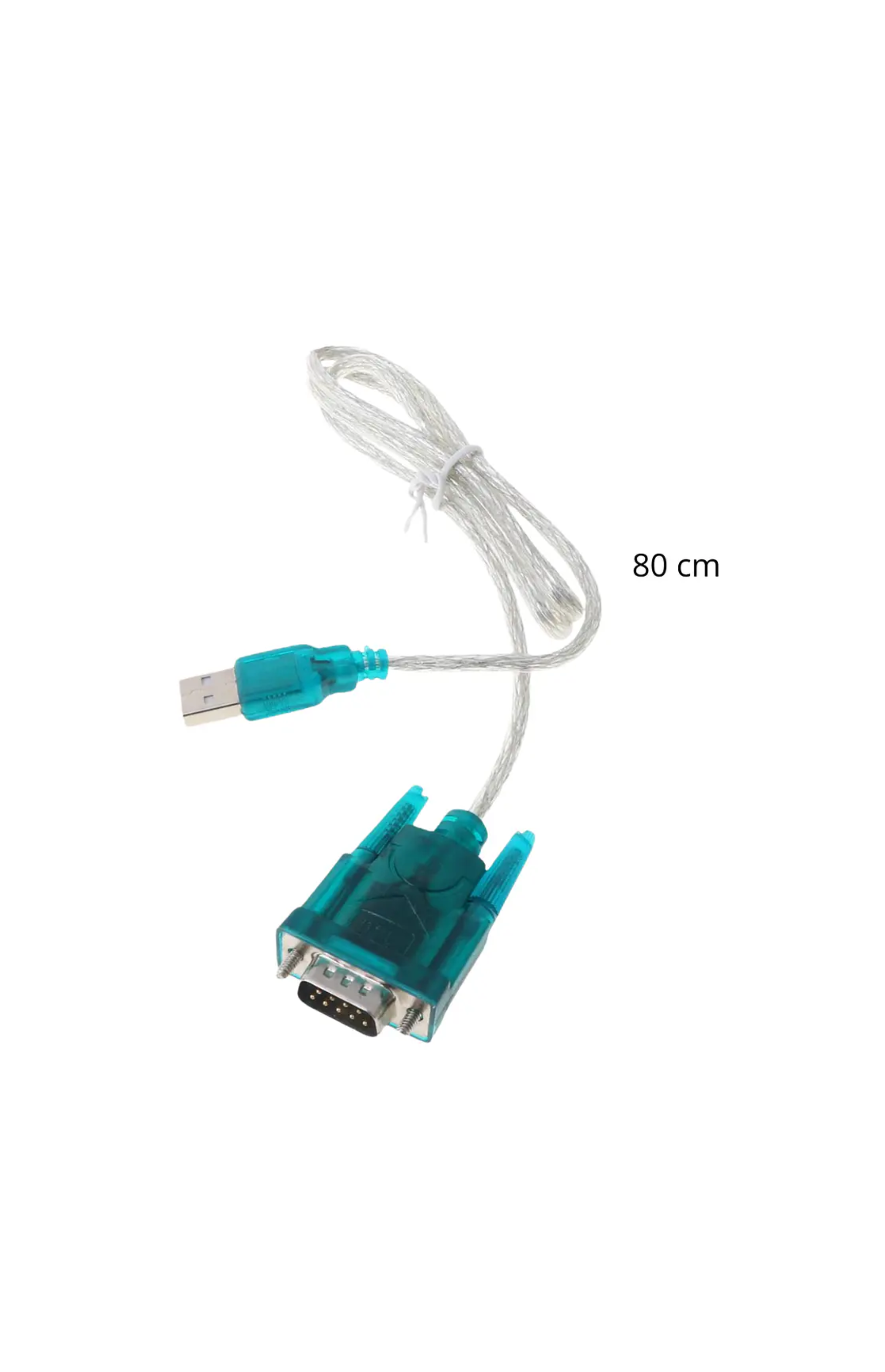 Cable Adaptador USB a RS232 DB9 80 cm - Convertidor Serie USB a Puerto COM de 9 Pines M/M-2