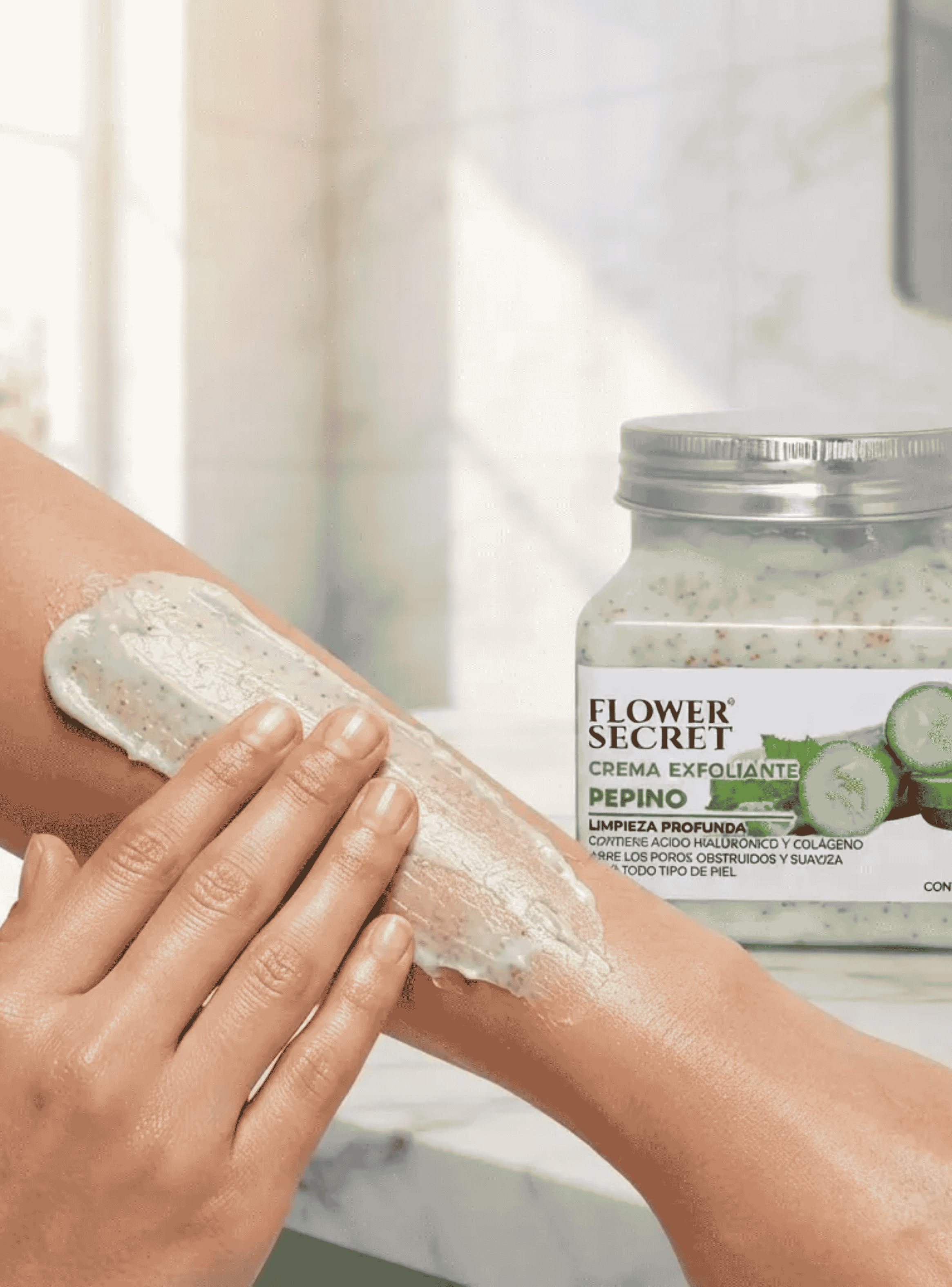 Crema Exfoliante de Pepino 300 ml Flower Secret-1