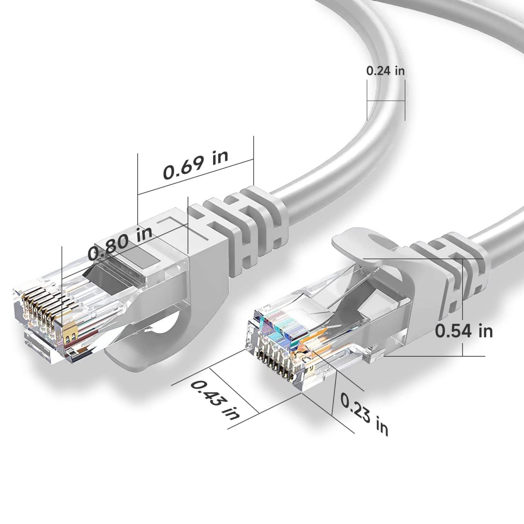 Cable de Red UTP Cat6 RJ45 20 Metros Gris-3