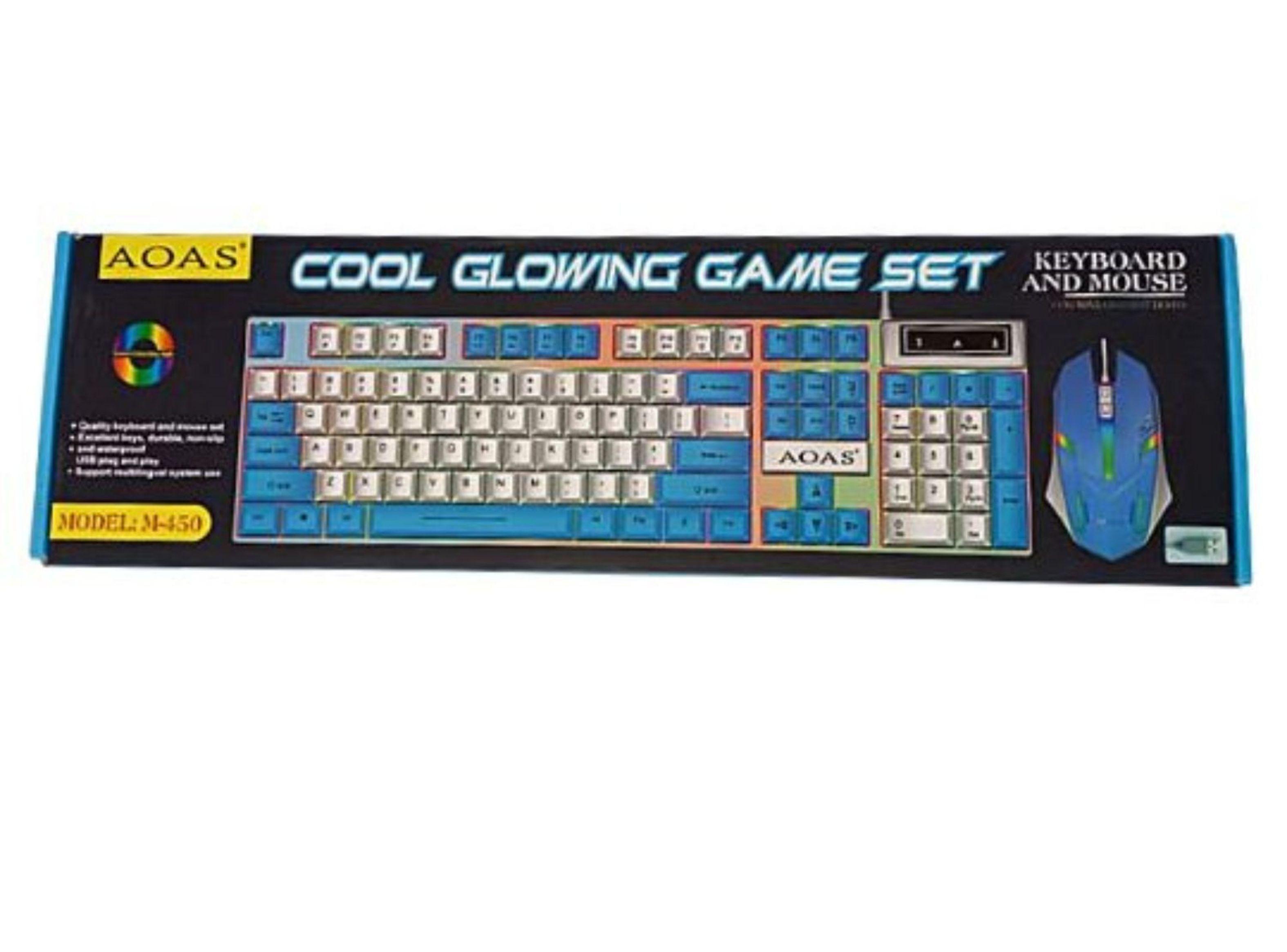 Pack Teclado y Mouse Gamer color Azul-2