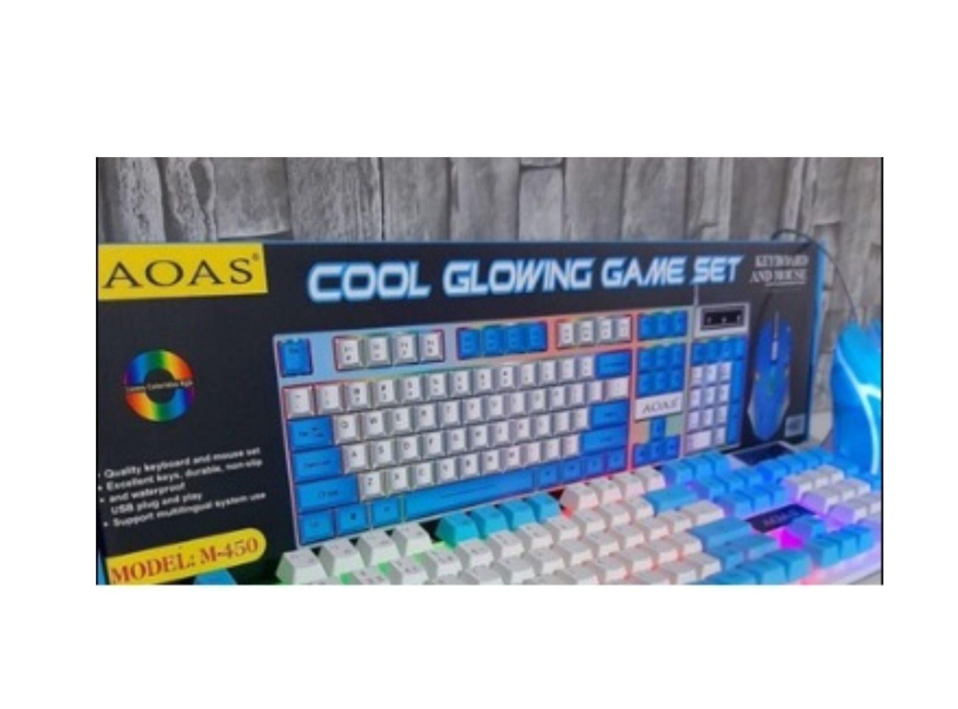 Pack Teclado y Mouse Gamer color Azul-3