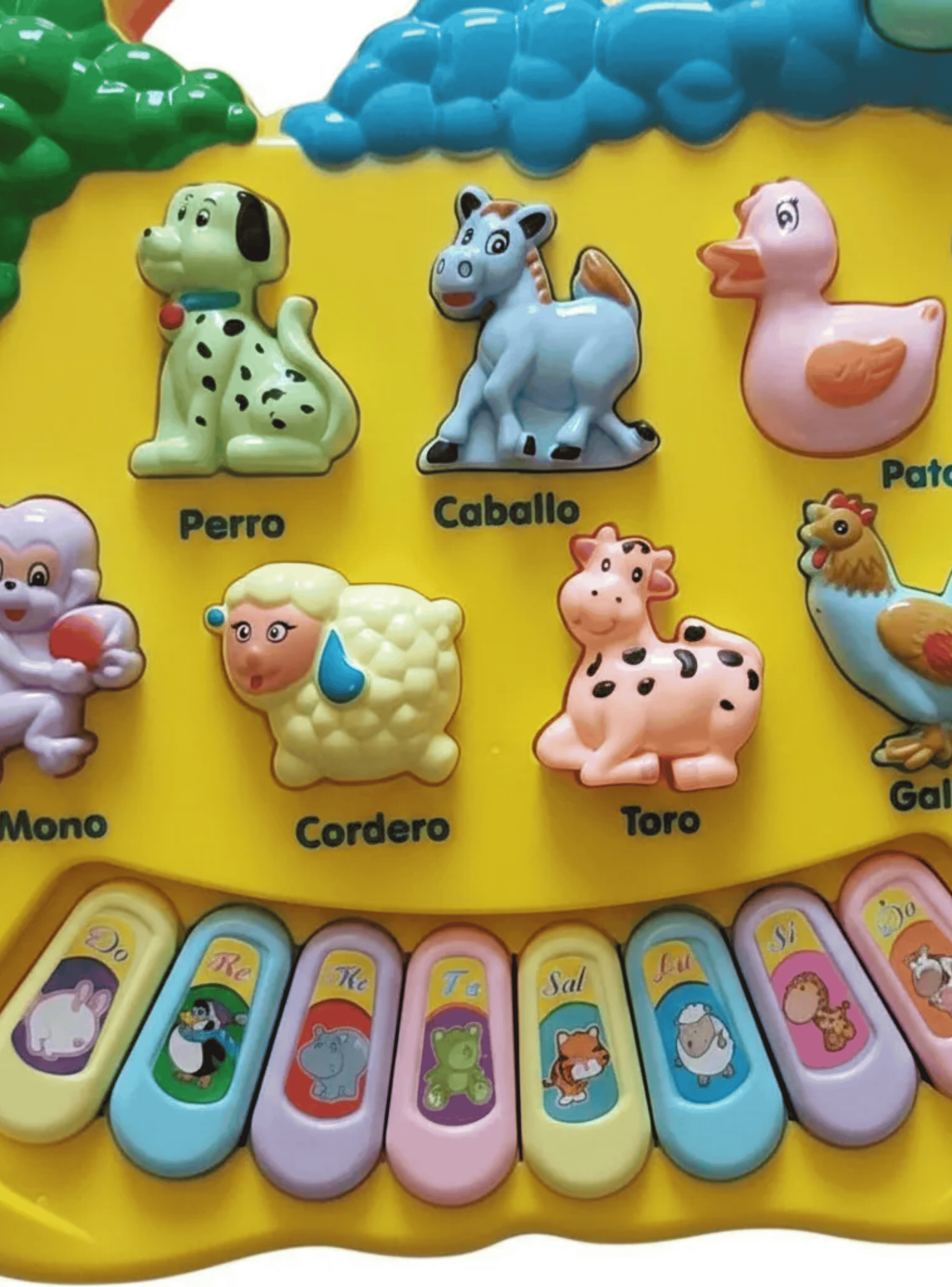 Piano Musical Educativo para Niños con Animales Luces y Música-2