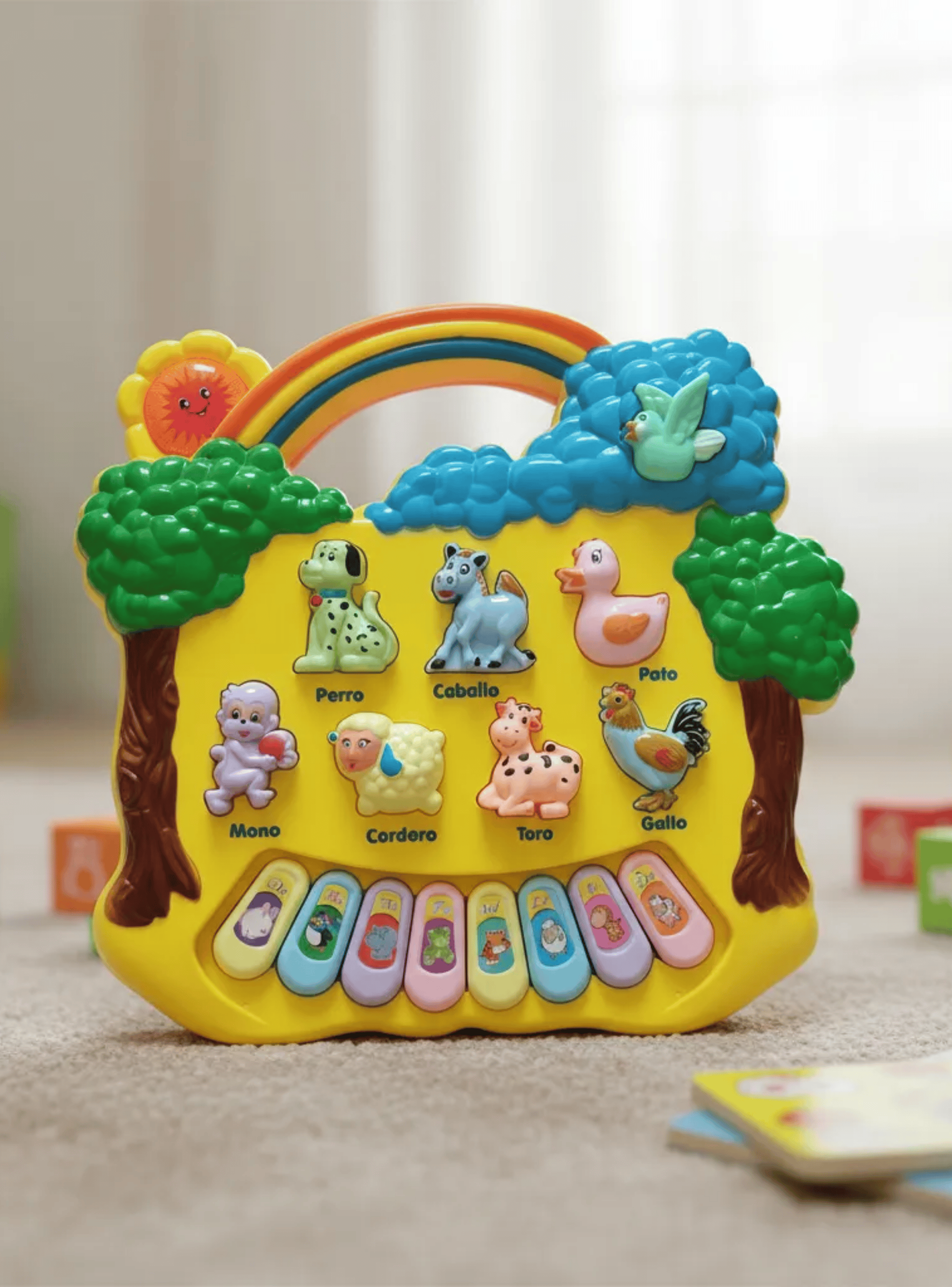 Piano Musical Educativo para Niños con Animales Luces y Música-6