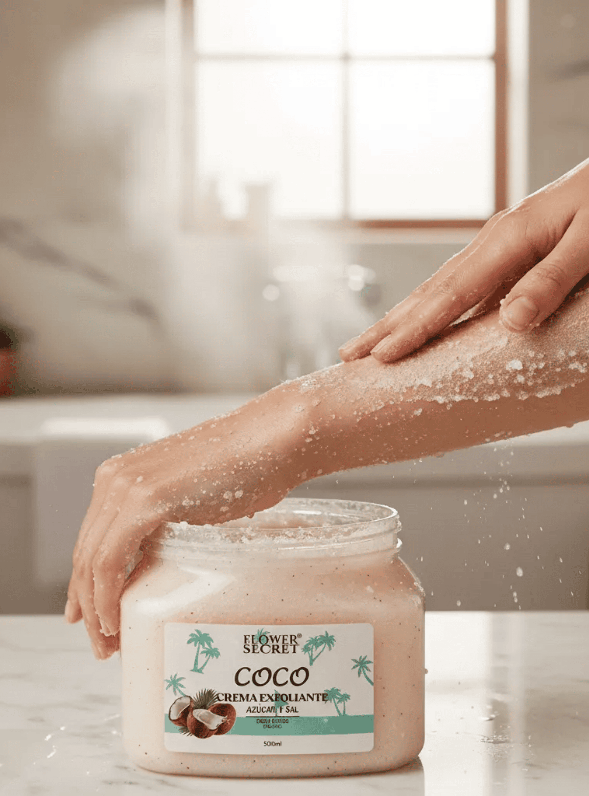Exfoliante Corporal Azucar y Sal Coco 500ml Flower Secret-2