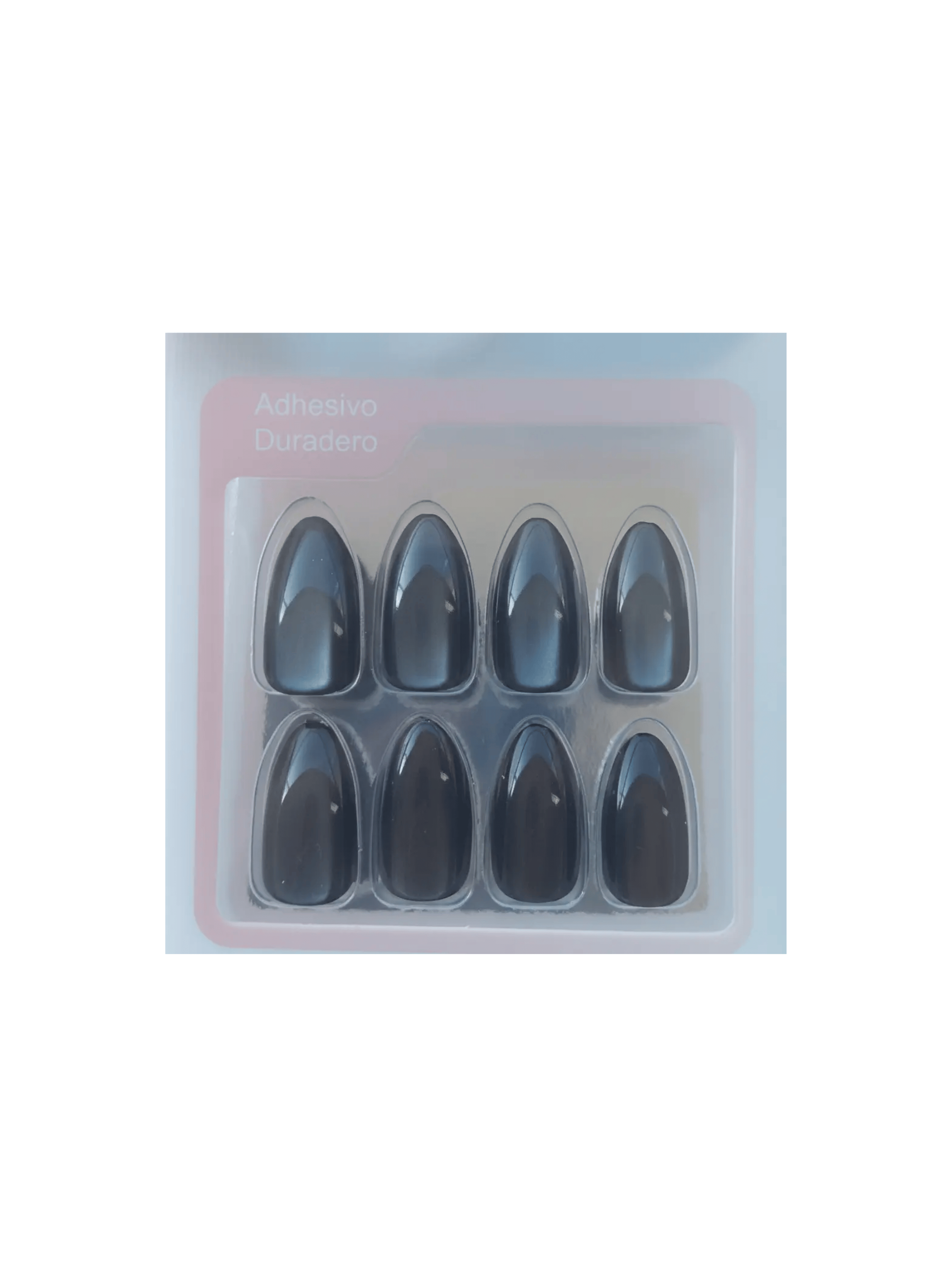 Uñas Press On Autoadhesivas Acabado Natural Negras-3
