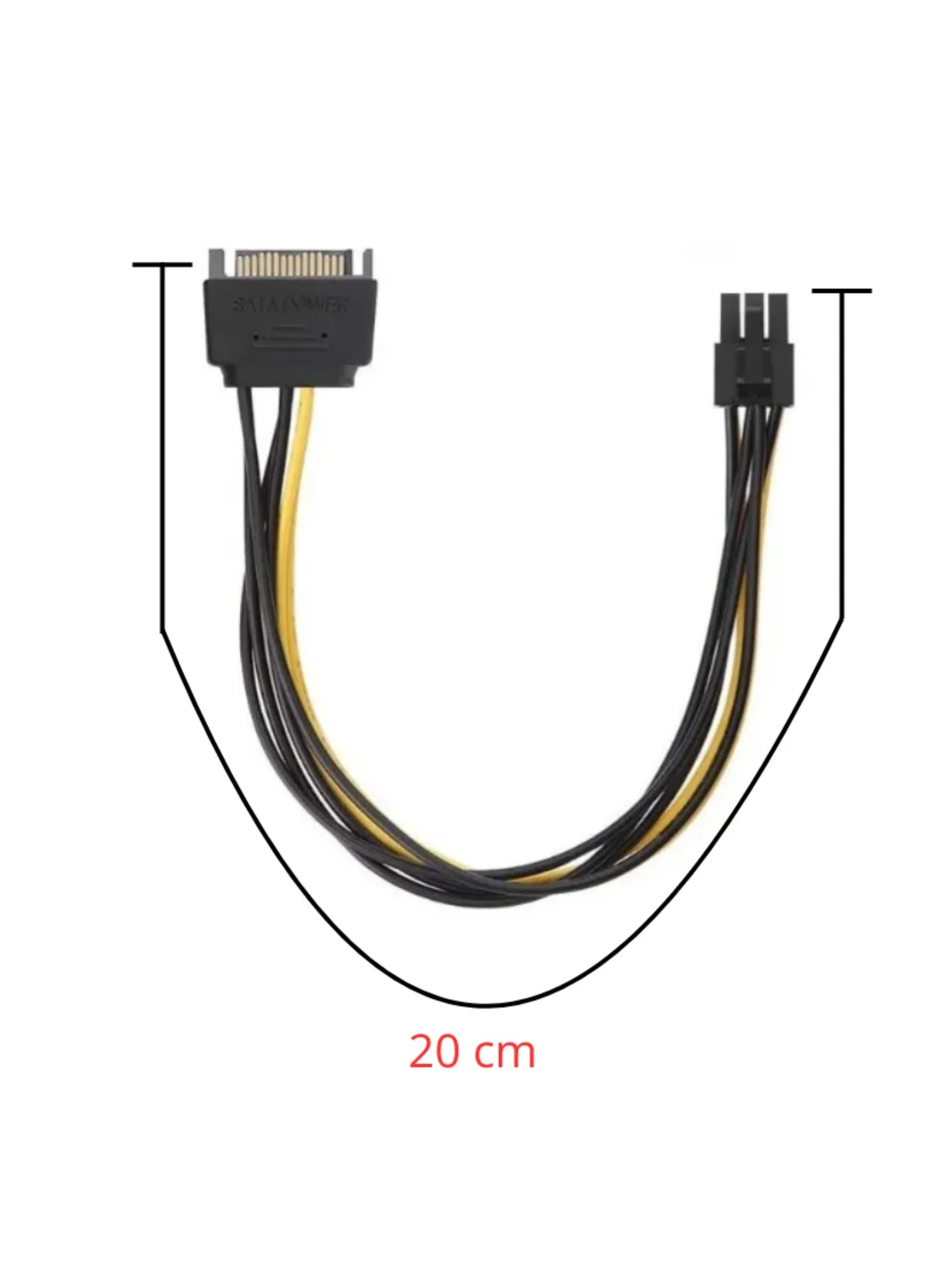 Cables Sata Hembra 15pin a 6 Pin Pci Express-2