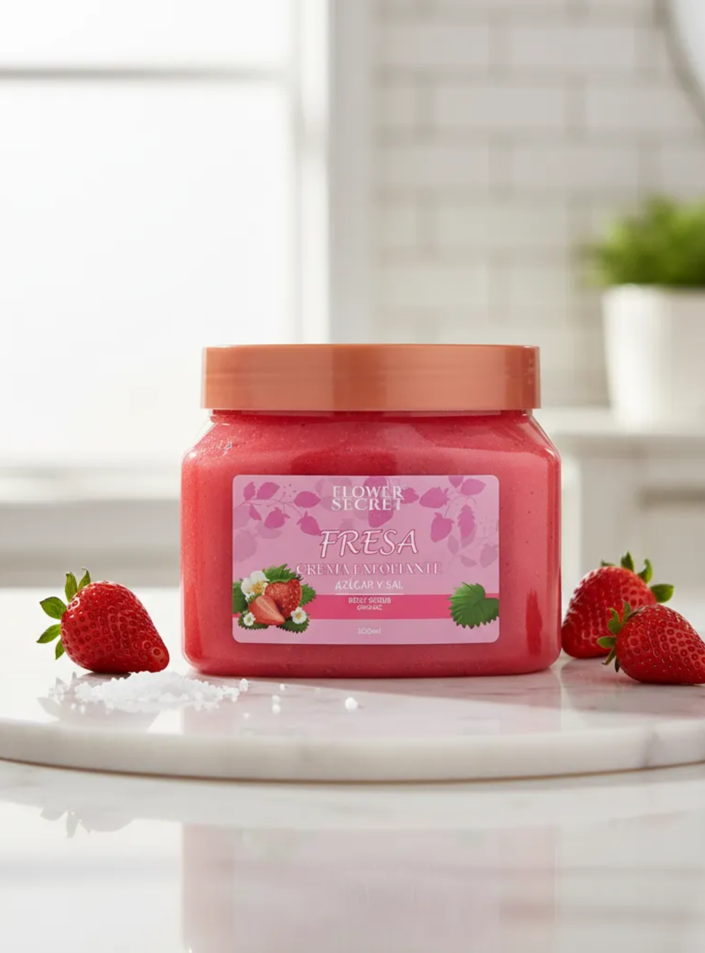 Exfoliante Corporal Azucar y Sal Frutilla 500ml Flower Secret-2