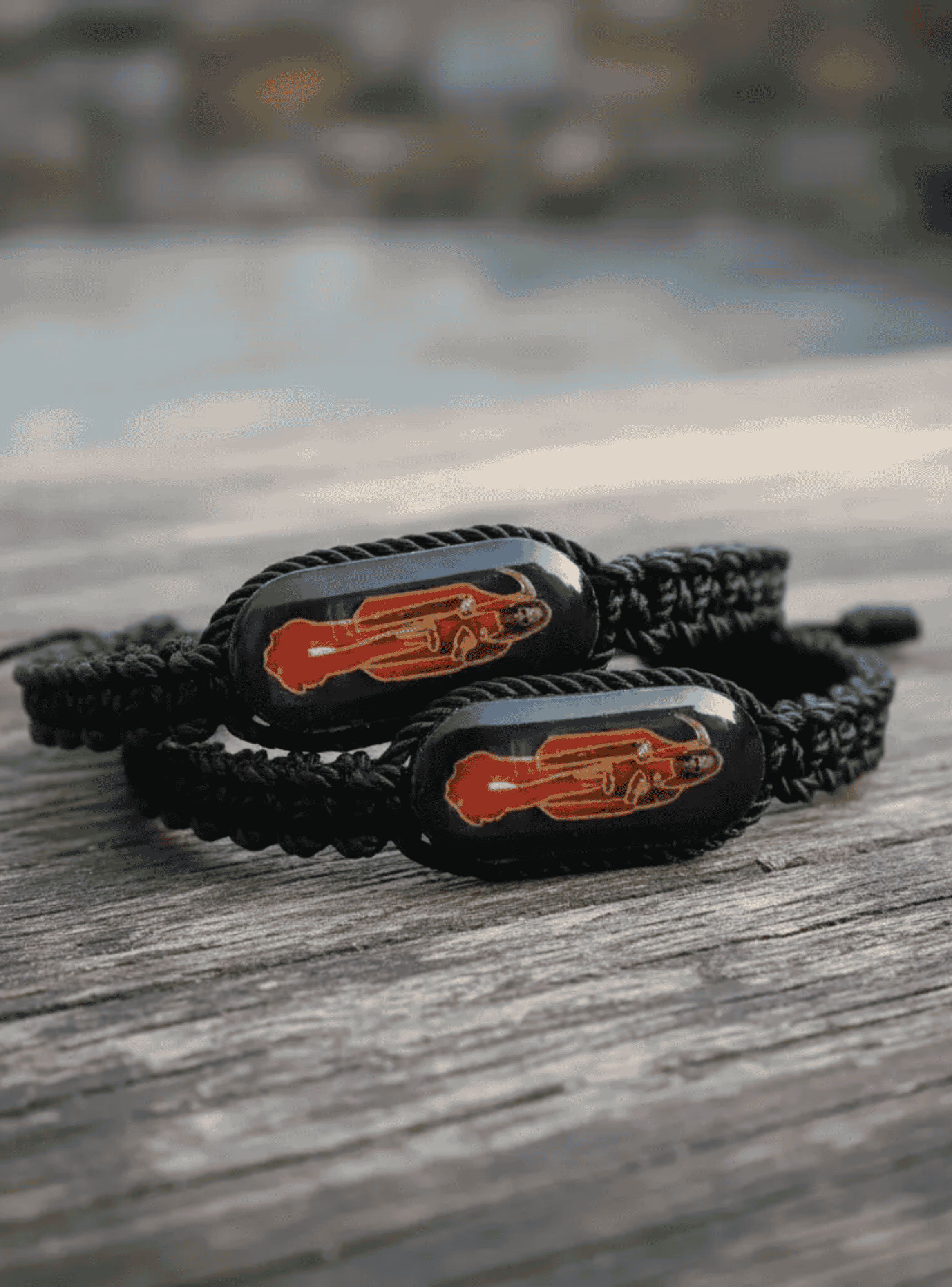 Pulsera Hilo Negro de Santa Muerte Hecha a Mano-7