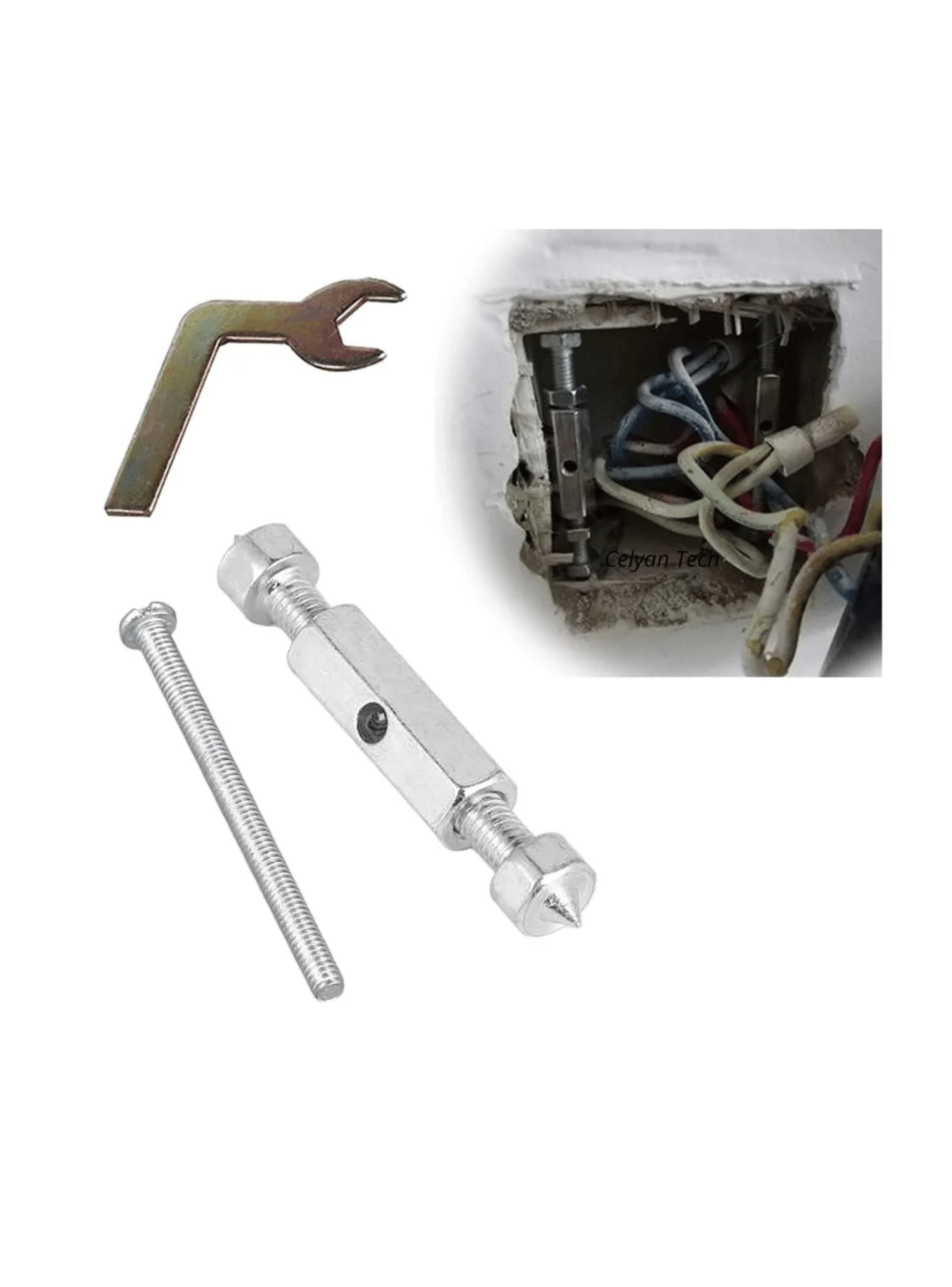 Kit De Reparacion De Caja De Enchufes Con Tornillos Y Llave-5