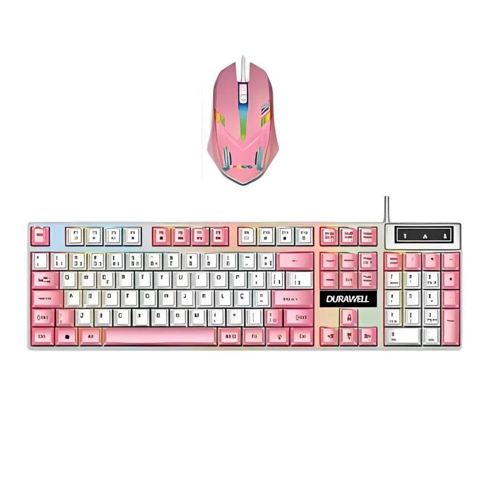 Pack Teclado y Mouse AOAS M-450 color Rosado-2