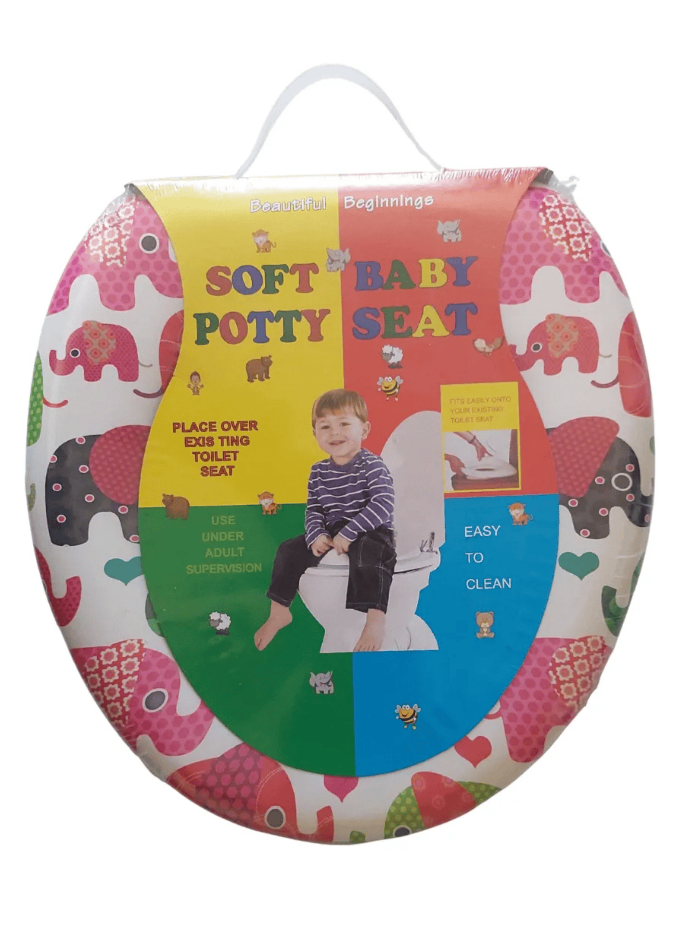 Adaptador Para Wc Infantil Suave Y Acolchado Rosa-3