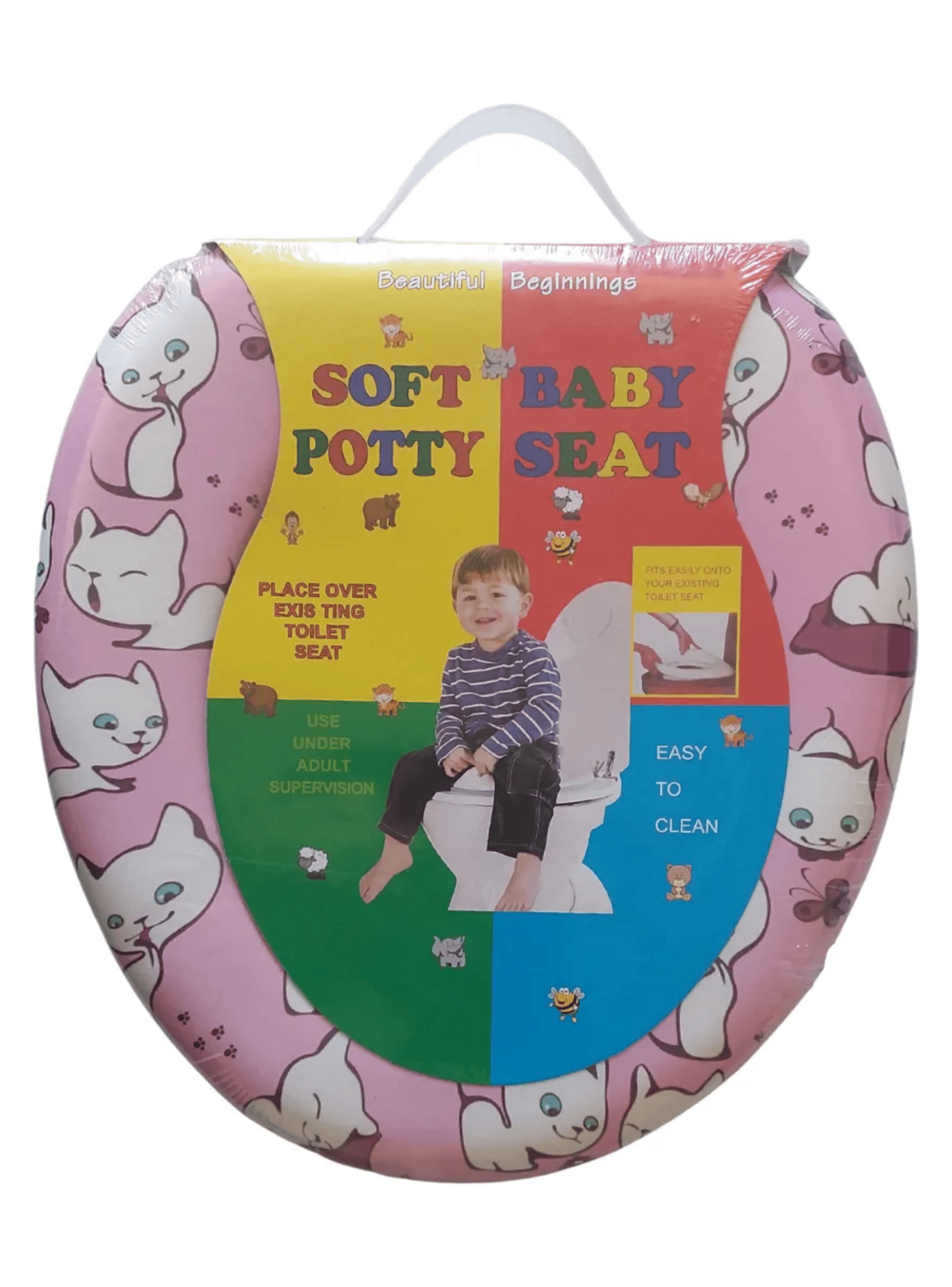 Adaptador Para Wc Infantil Suave Y Acolchado Rosa-4